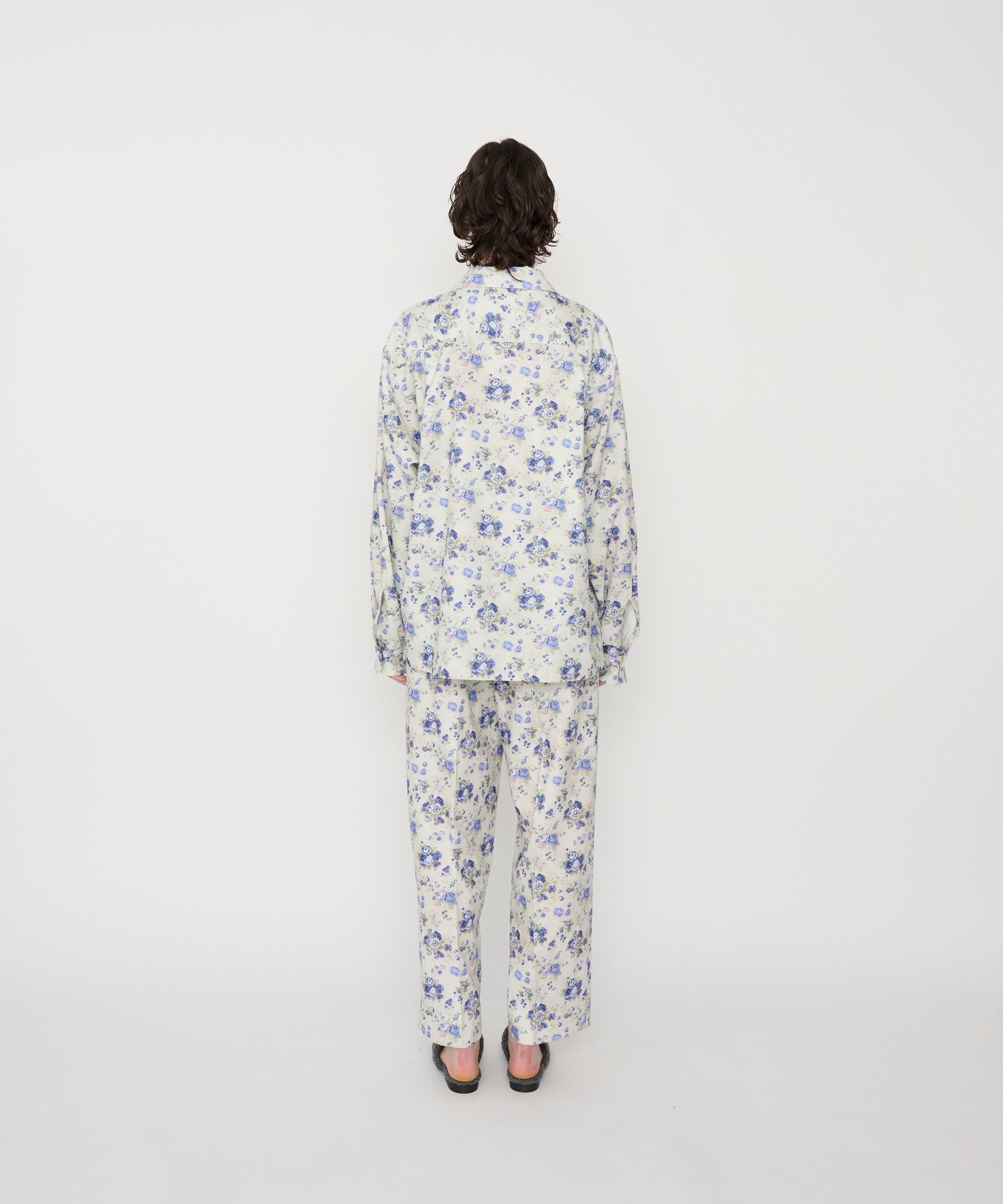 COTTON CORDUROY FLOWER PRINT SLACKS