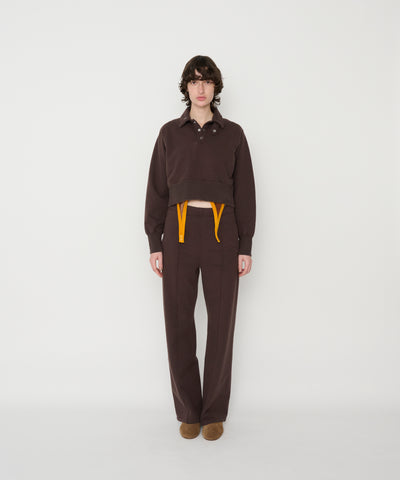FROSTING COTTON FLEECE SNAP COLLAR PULLOVER