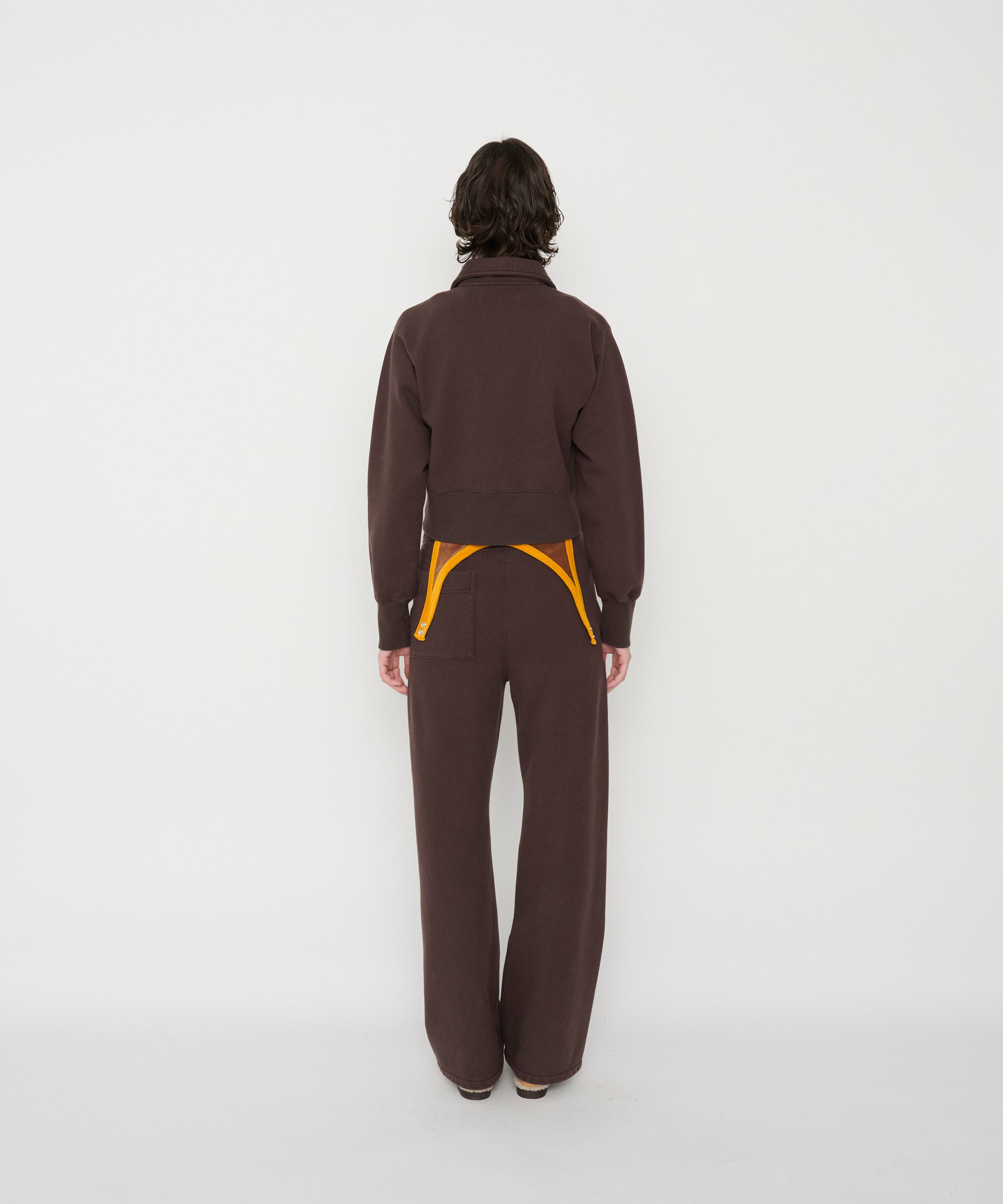 FROSTING COTTON FLEECE SNAP COLLAR PULLOVER