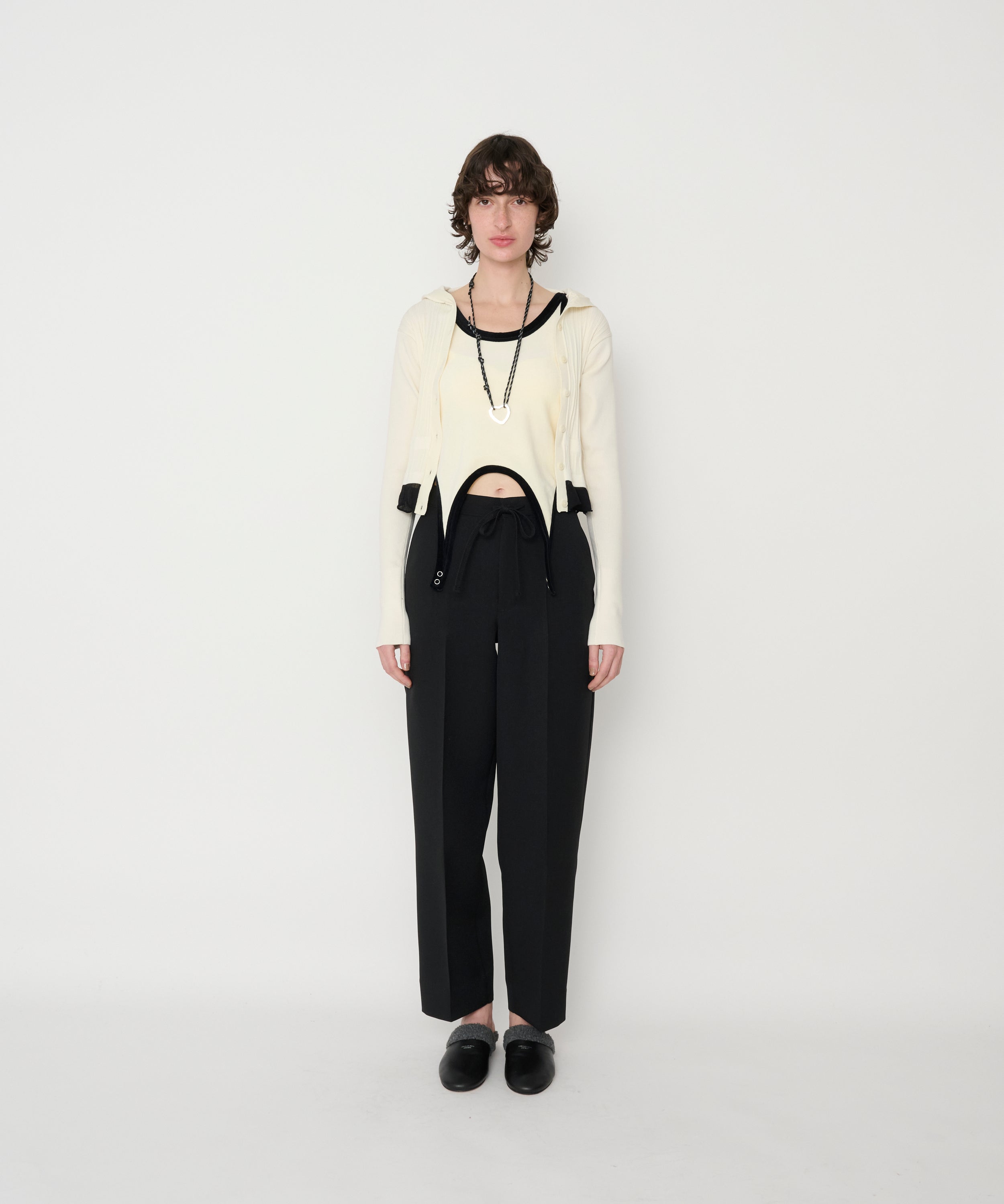 16G RIB HOOD CARDIGAN