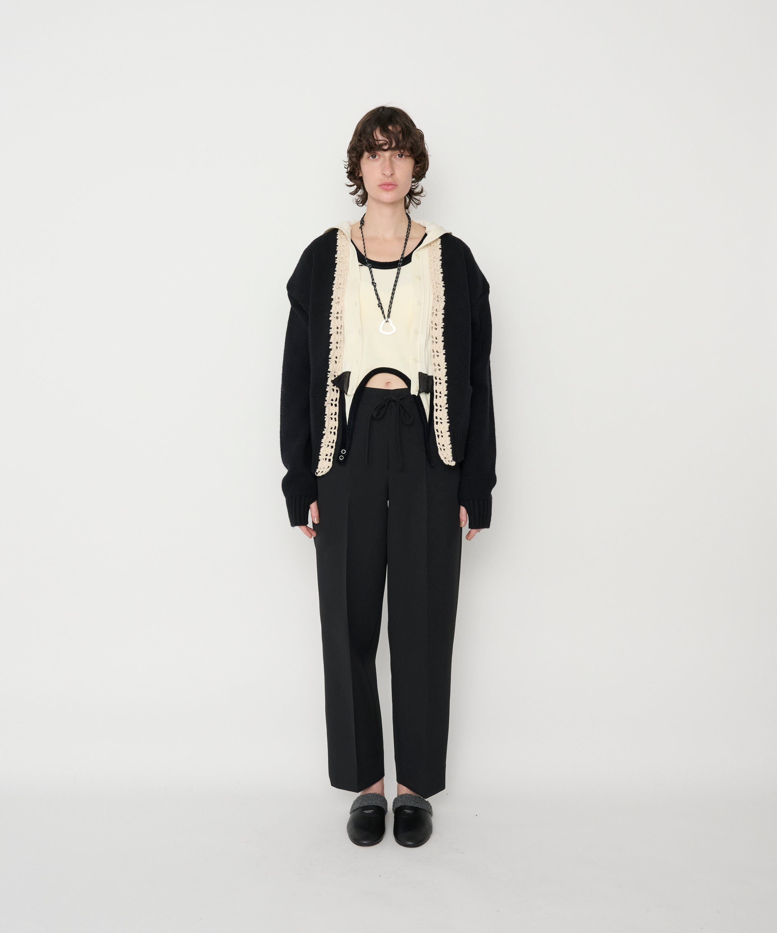 5G PLAIN STITCH AND CROCHET JACKET CARDIGAN