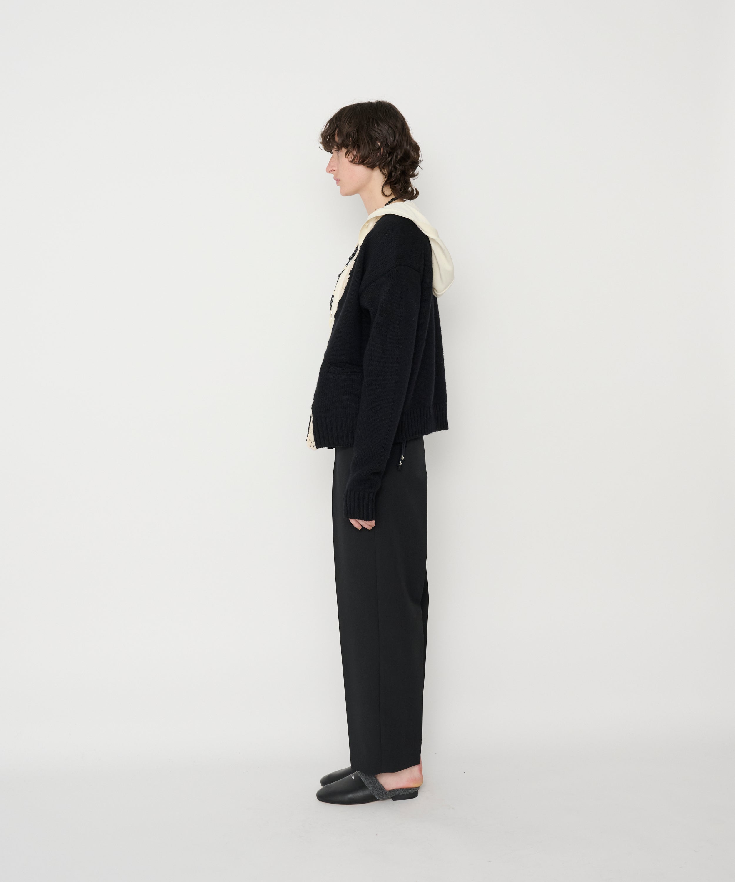 5G PLAIN STITCH AND CROCHET JACKET CARDIGAN