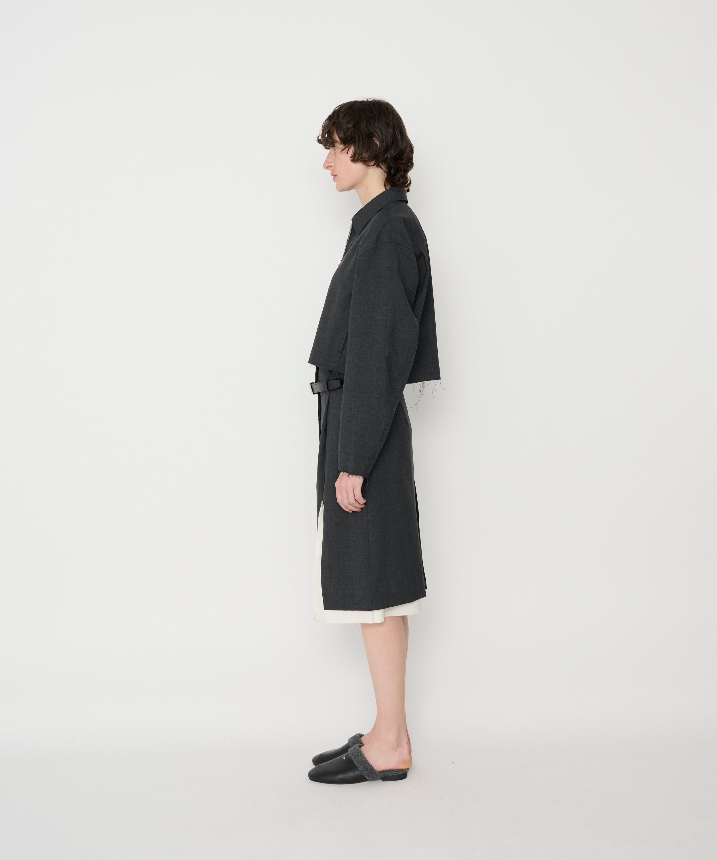 WASHABLE WOOL TROPICAL ZIP BLOUSON
