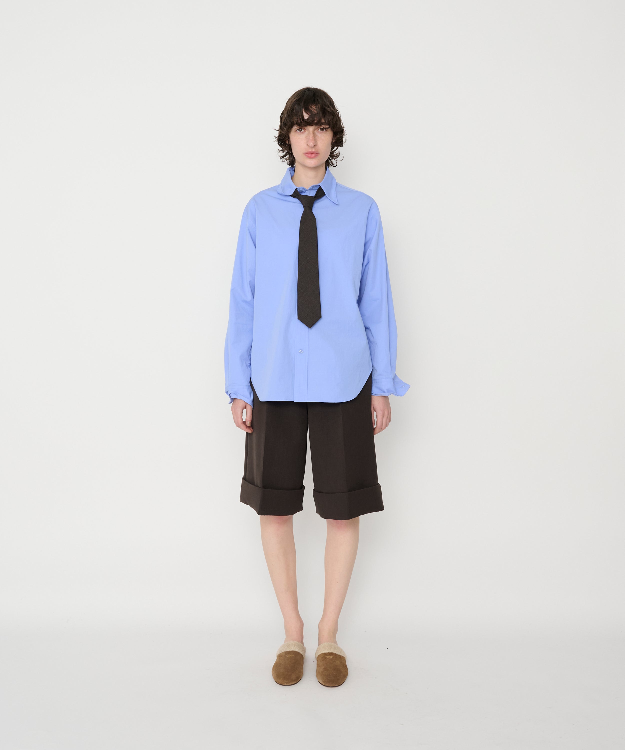 WASHED COTTON BROAD WIRE SHIRT