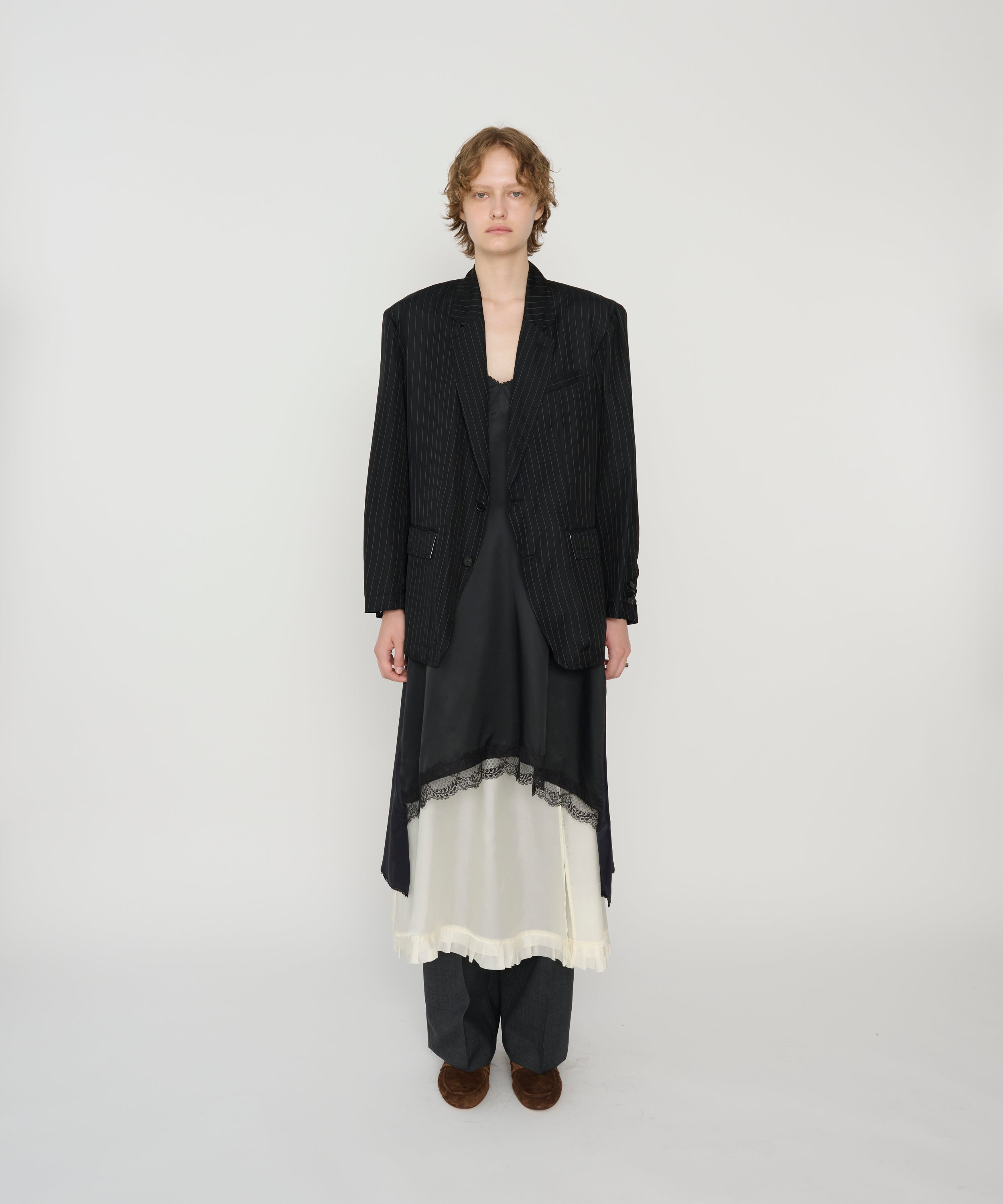 WASHED CUPRO OVERSIZED 2B TAILORED JACKET