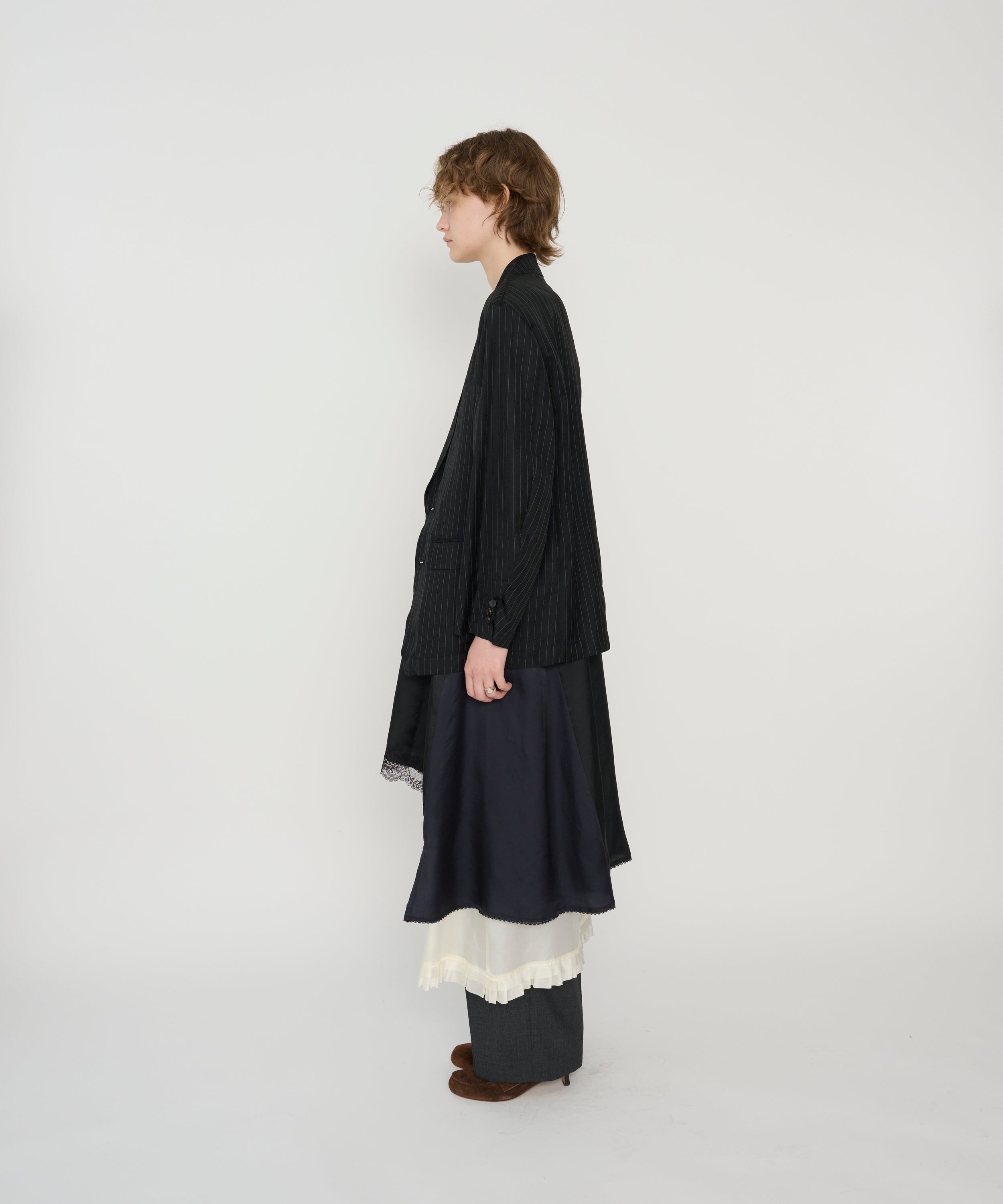 WASHED CUPRO OVERSIZED 2B TAILORED JACKET