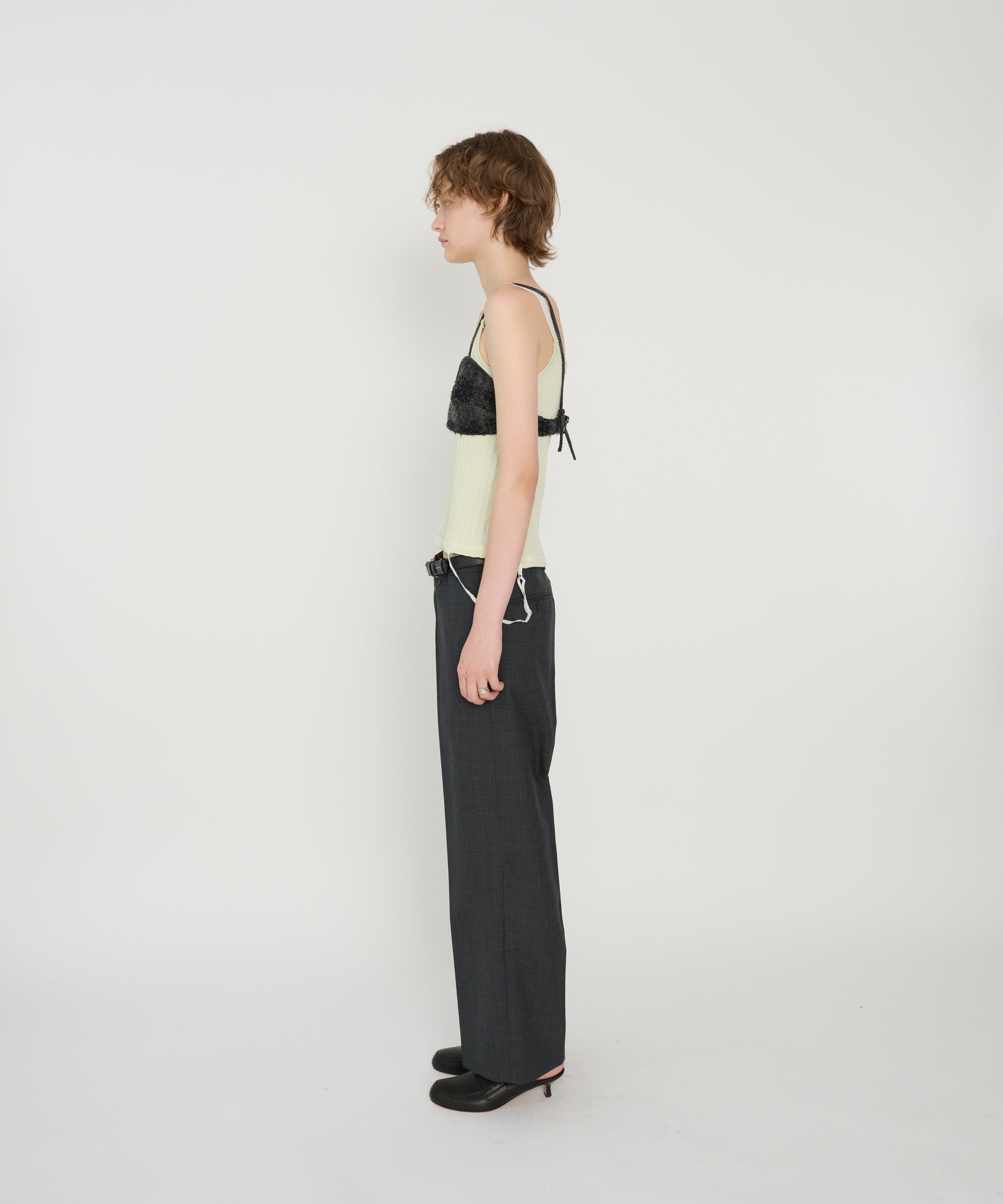 WOOL TROPICAL LOW WAIST TROUSER