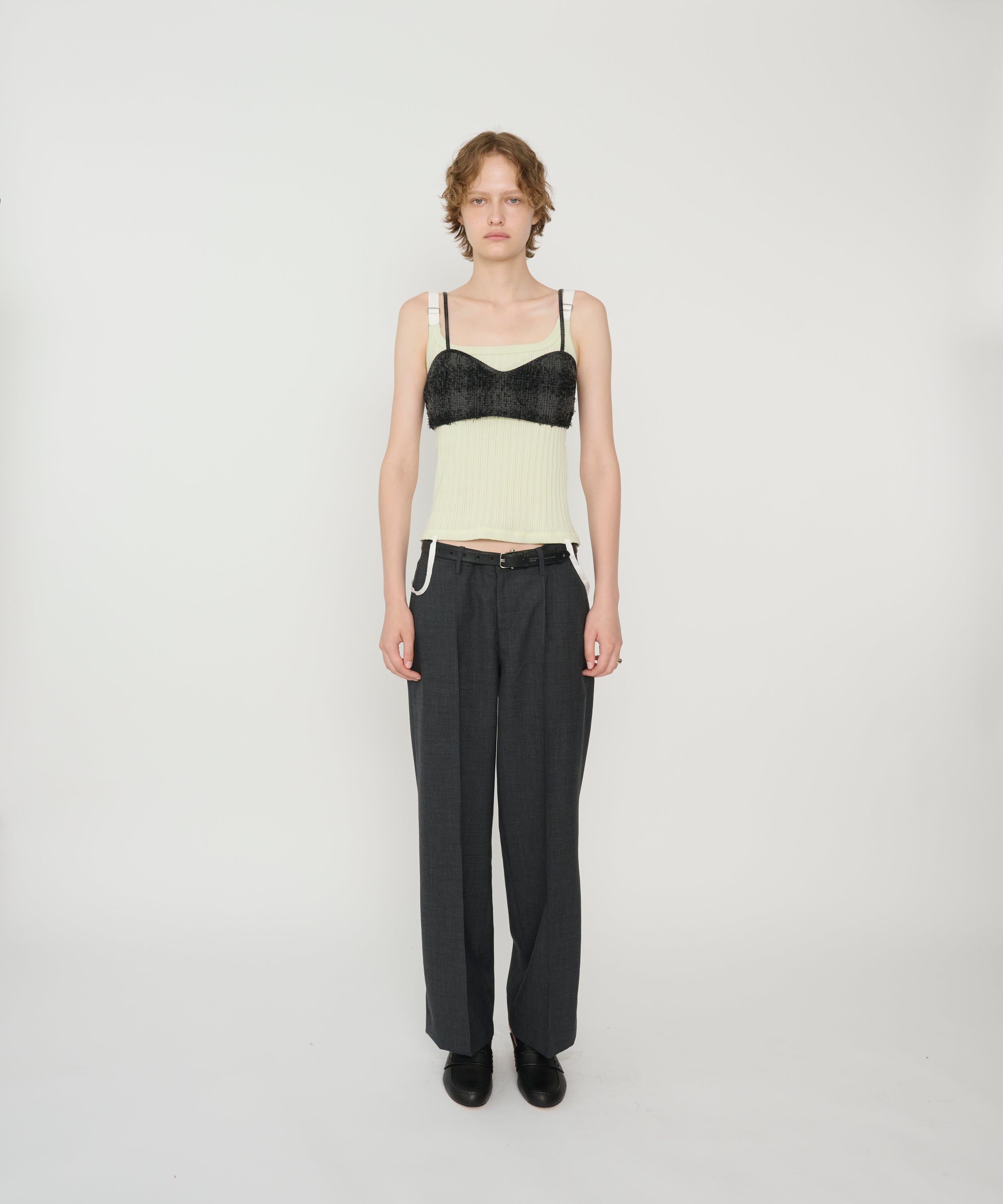 WOOL TROPICAL LOW WAIST TROUSER
