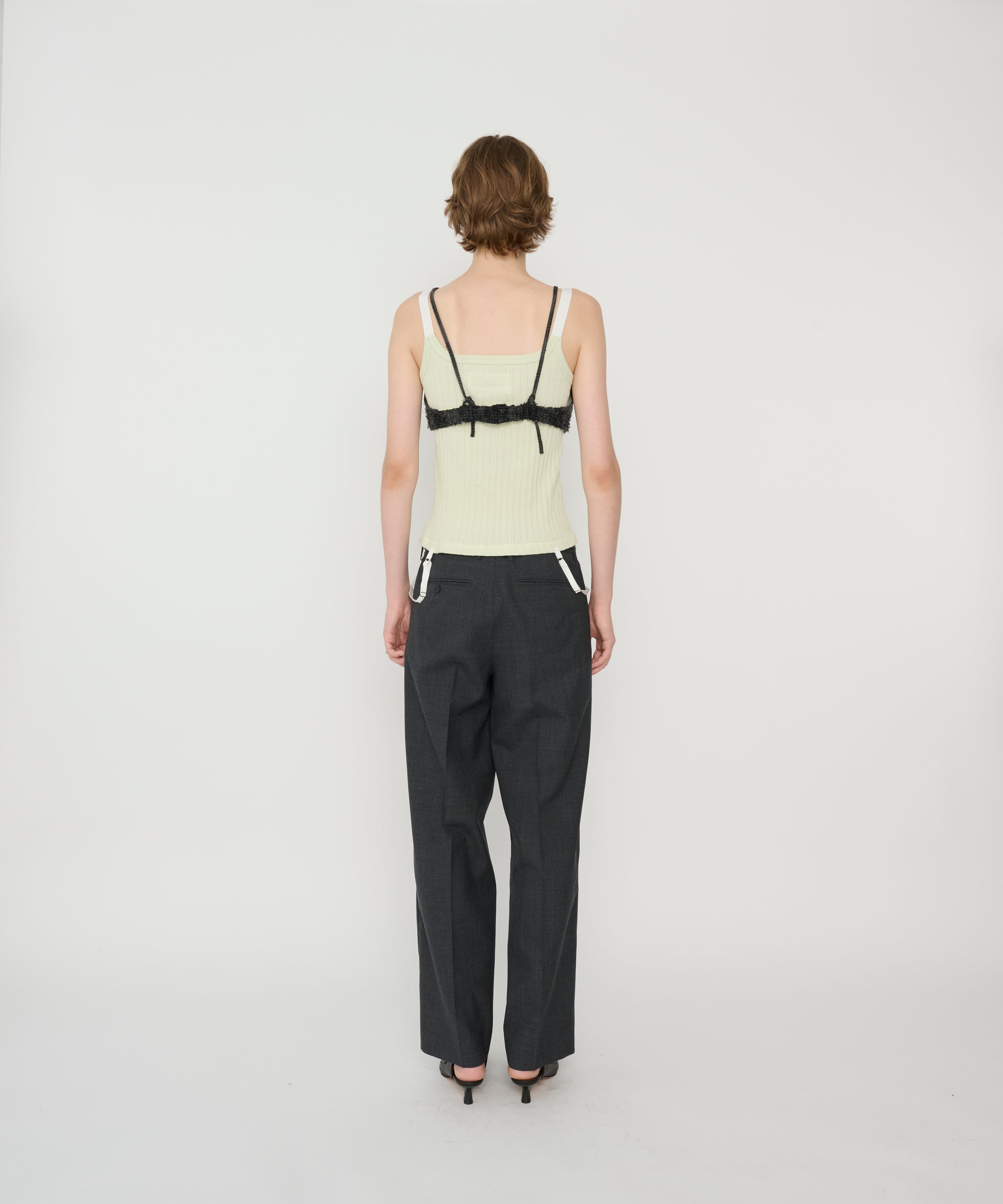 WOOL TROPICAL LOW WAIST TROUSER