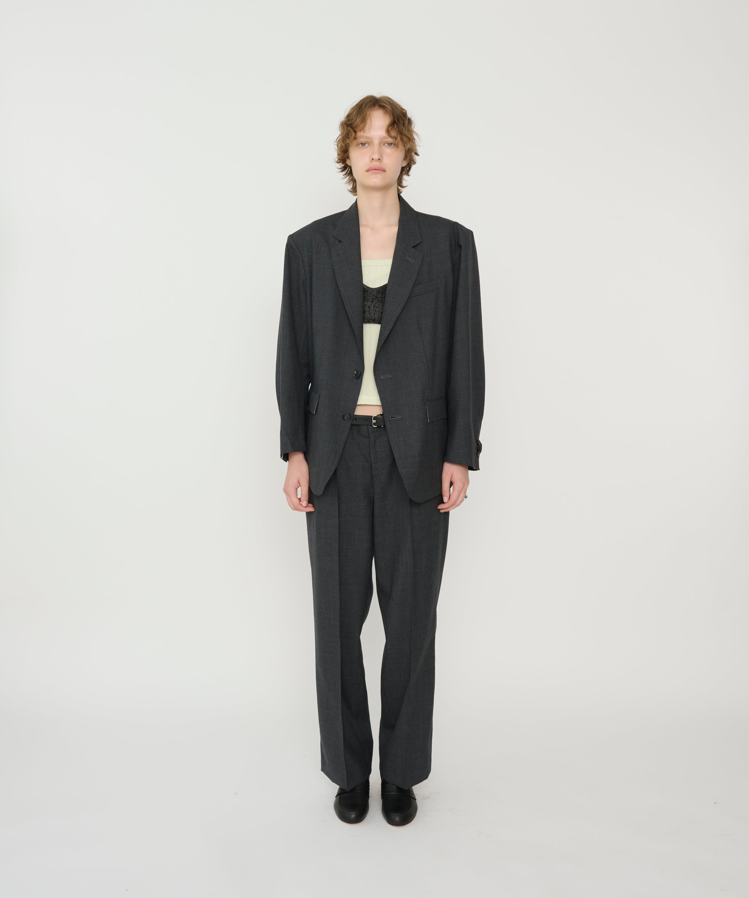 WOOL TROPICAL OVERSIZED 2B TAILORED JACKET