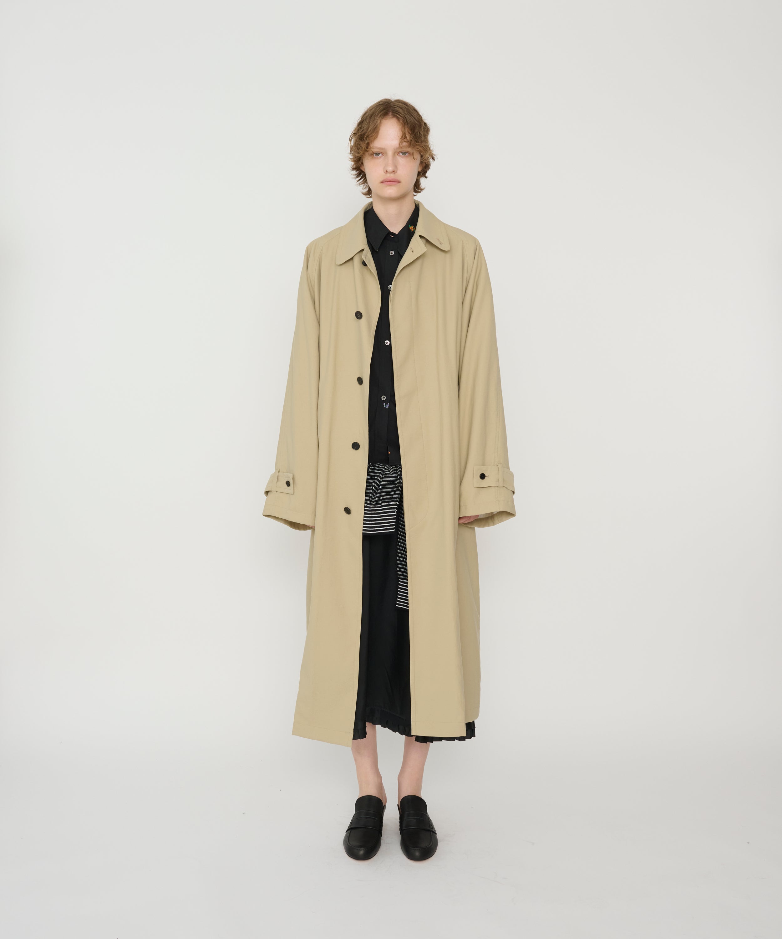 NYLON TWILL BALMACAAN COAT