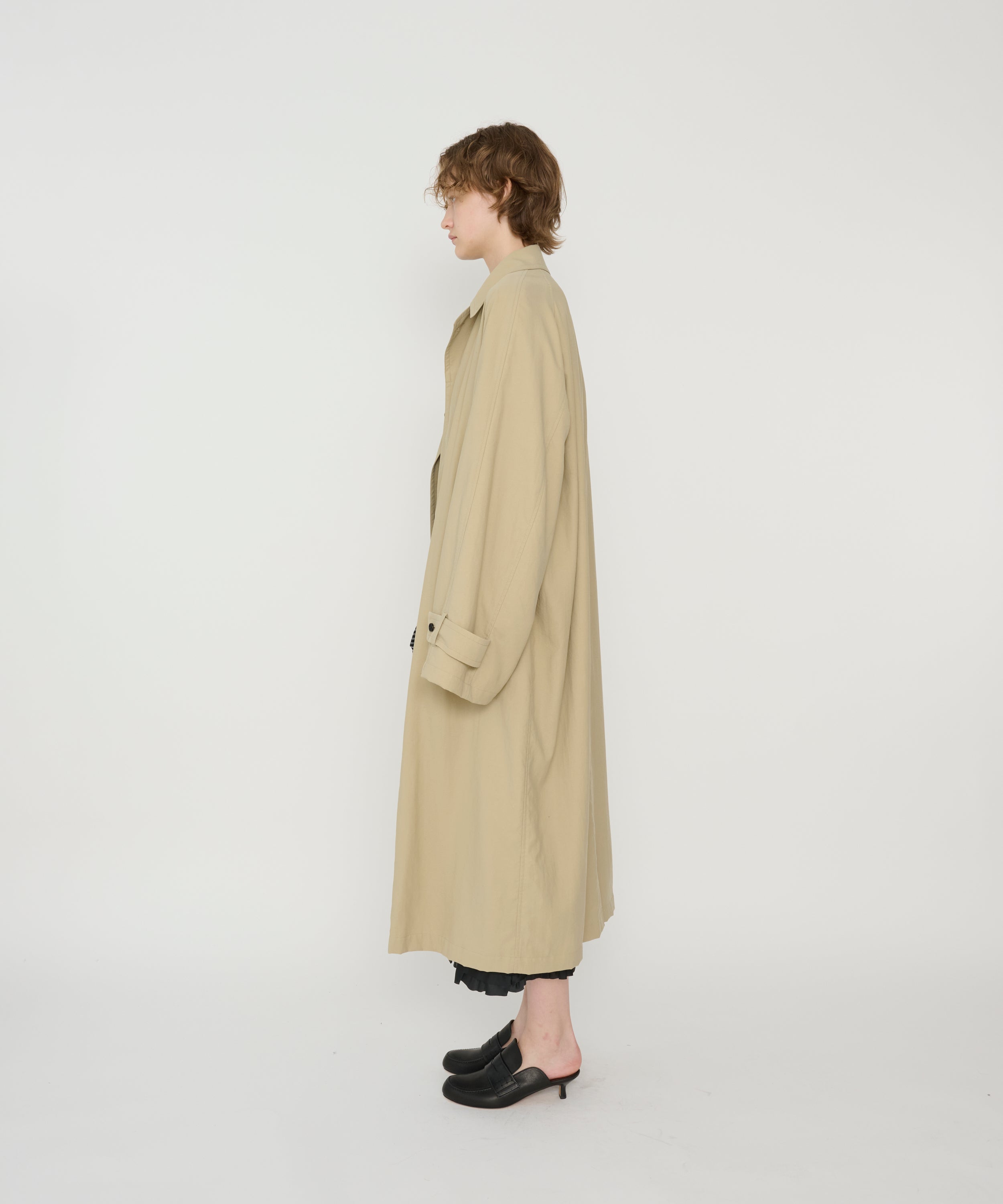 NYLON TWILL BALMACAAN COAT