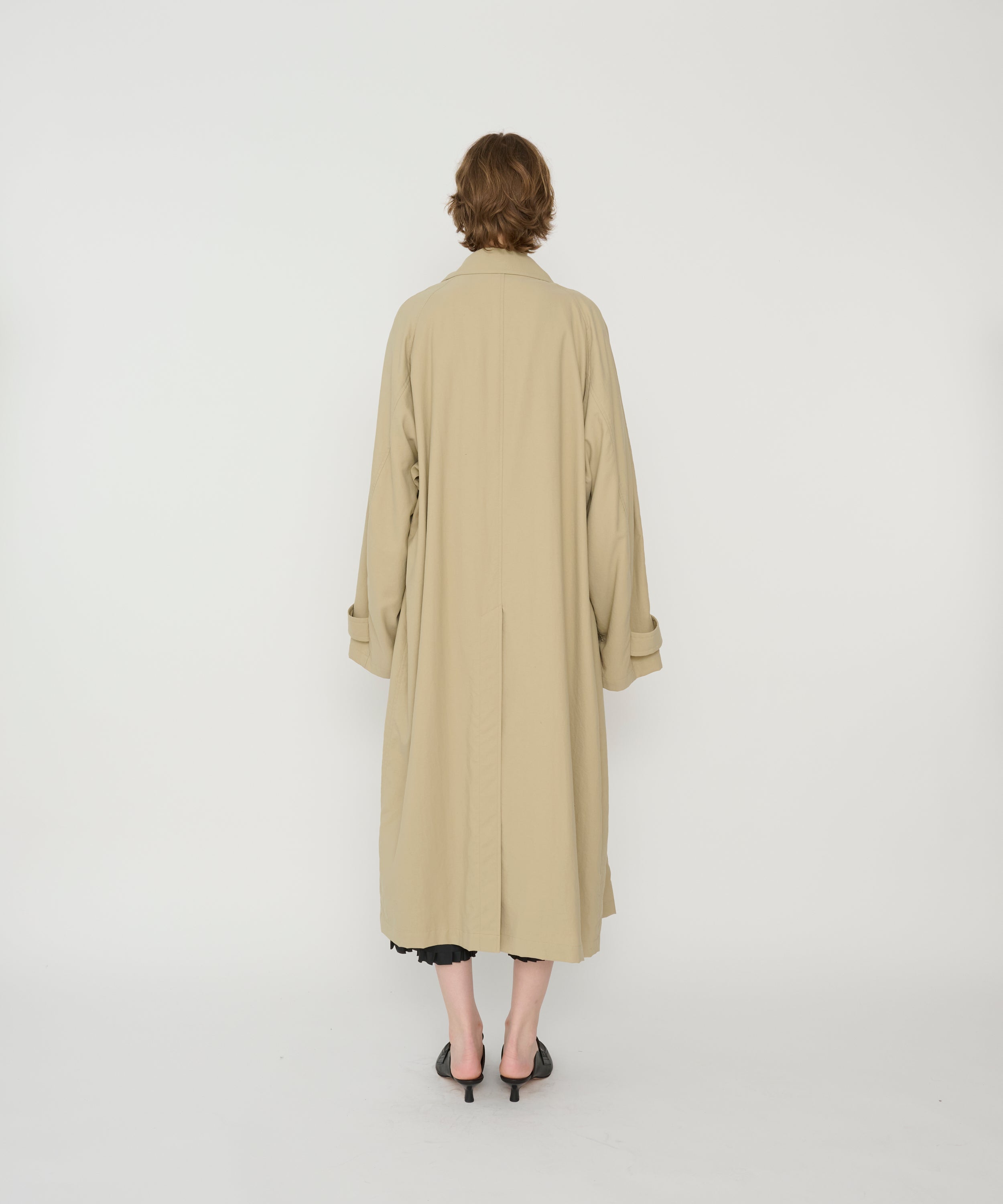 NYLON TWILL BALMACAAN COAT