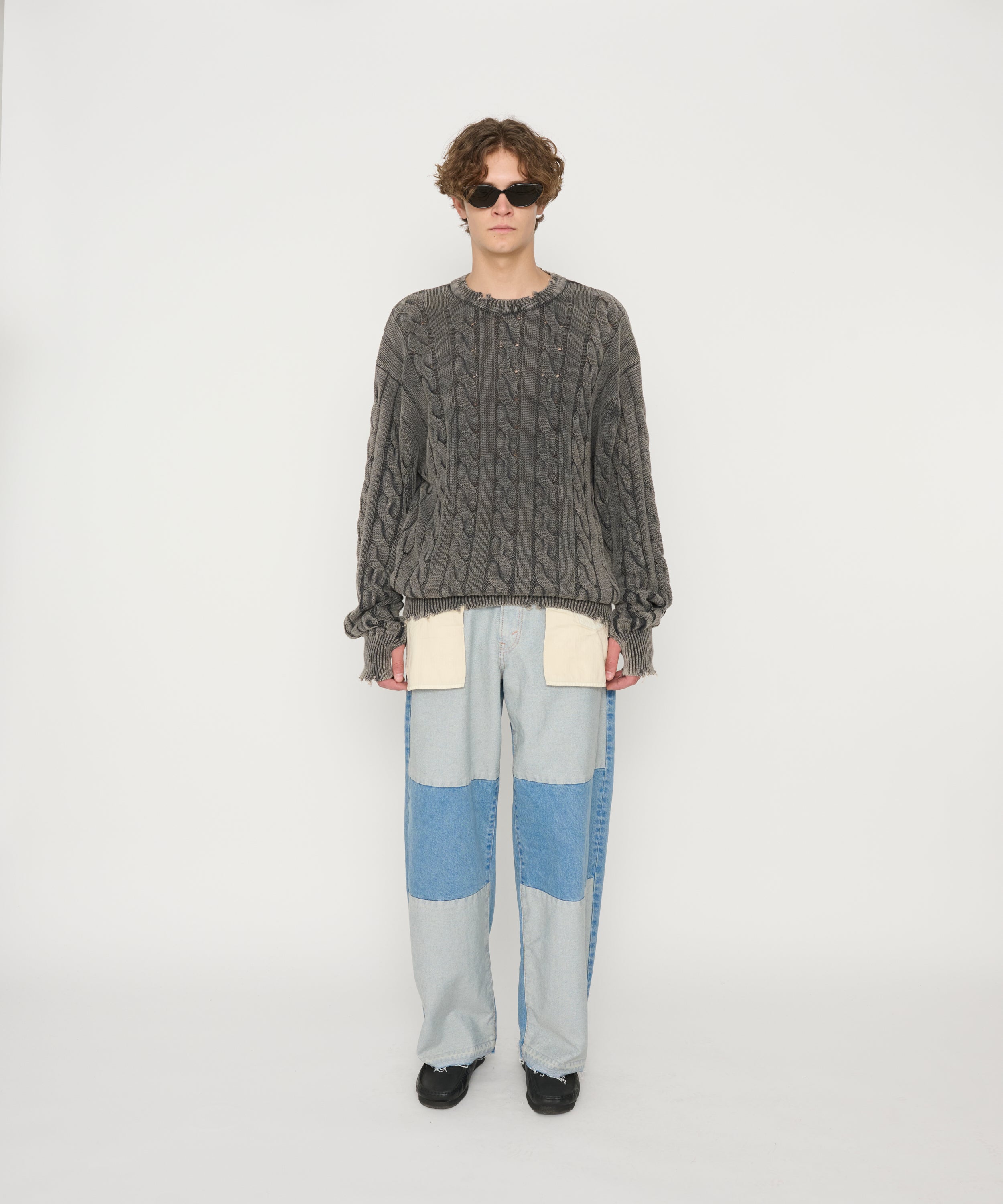 5G COTTON TILDEN DAMAGE SWEATER