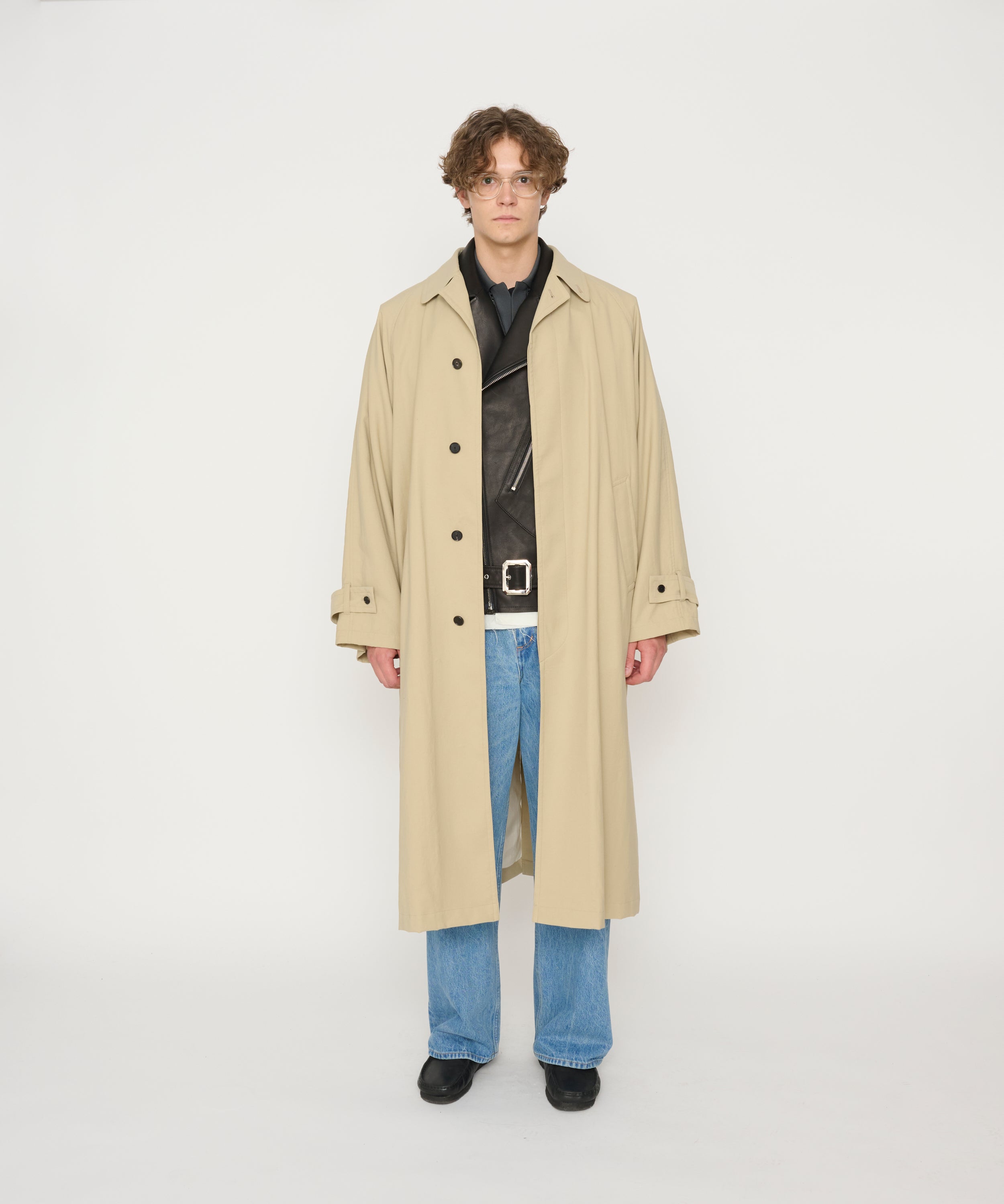 NYLON TWILL BALMACAAN COAT