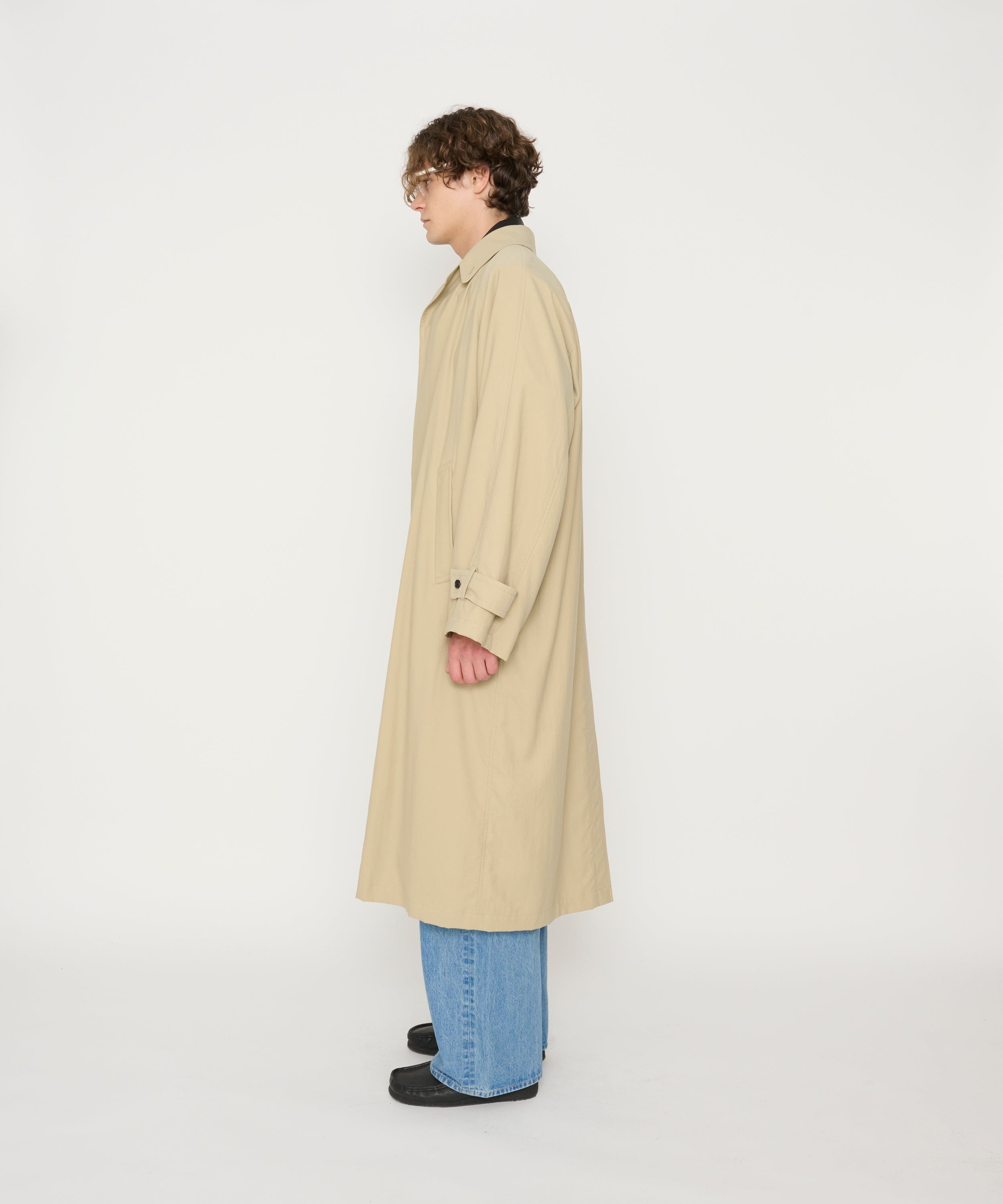 NYLON TWILL BALMACAAN COAT