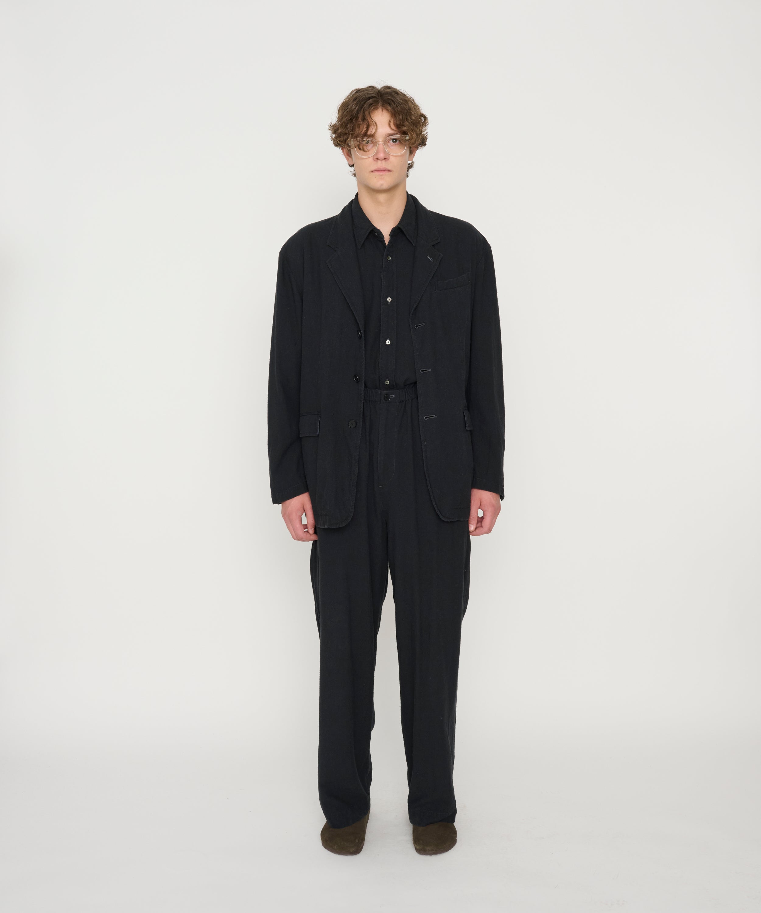 SILK NOIL GARMENT DYE OVERSIZED 3B TAILORED JACKET