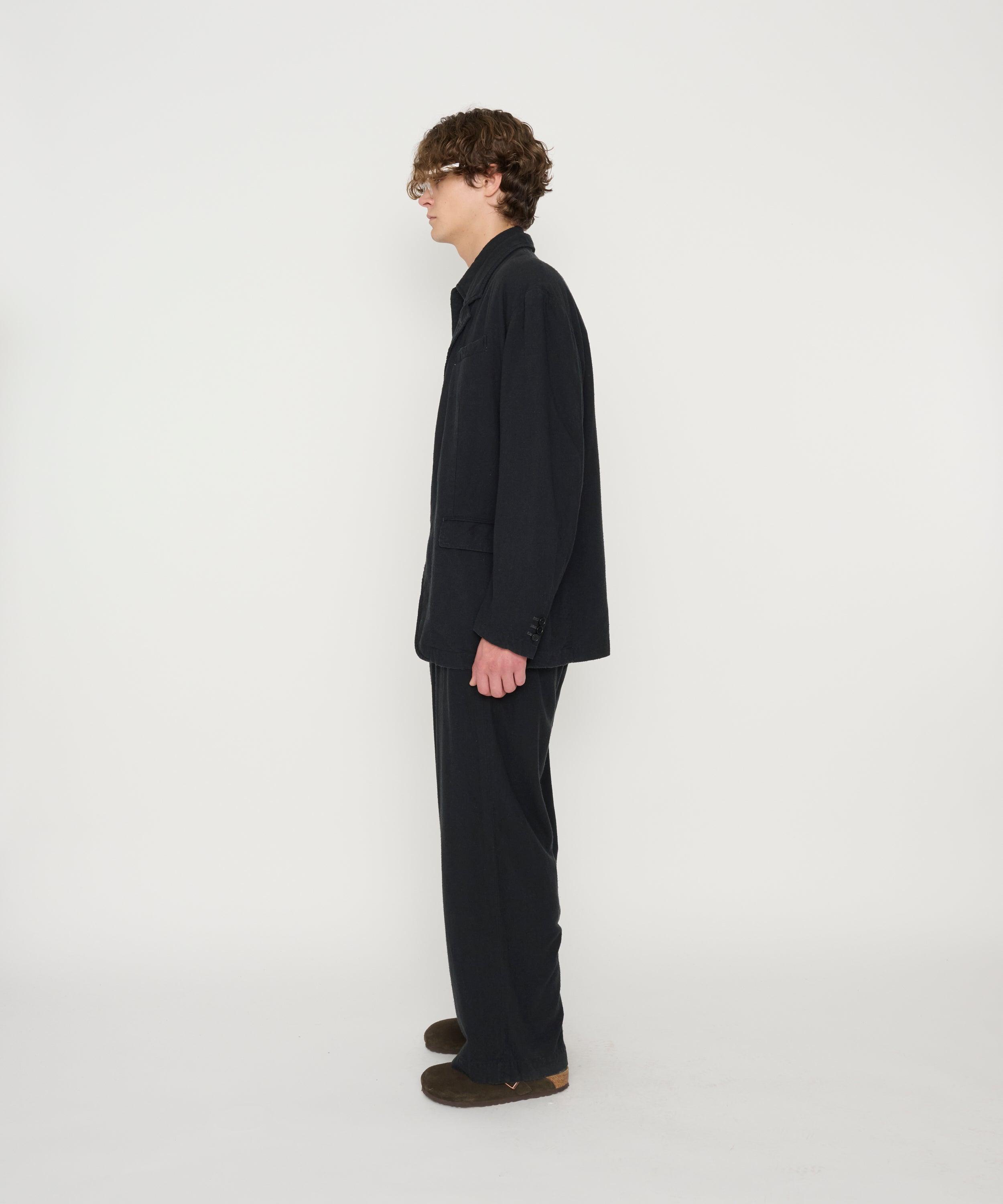 SILK NOIL GARMENT DYE OVERSIZED 3B TAILORED JACKET