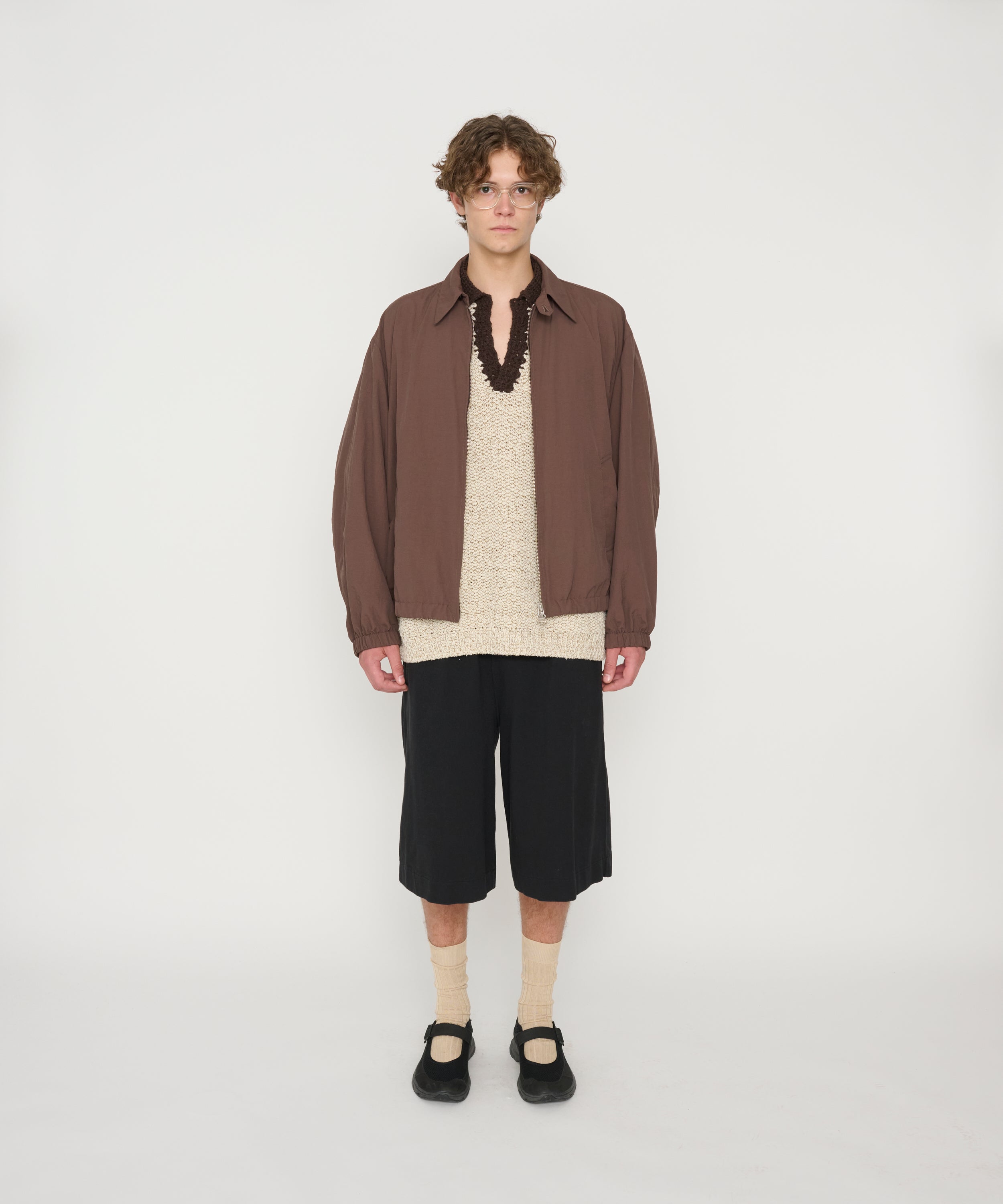 NYLON TAFFETA OVERSIZED DRIZZLER JACKET