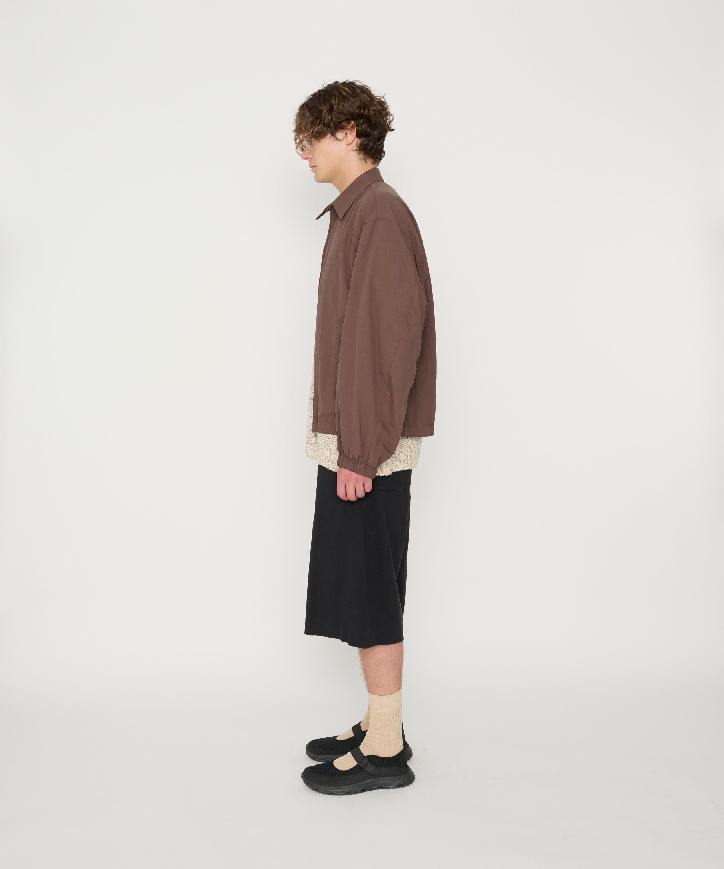 NYLON TAFFETA OVERSIZED DRIZZLER JACKET