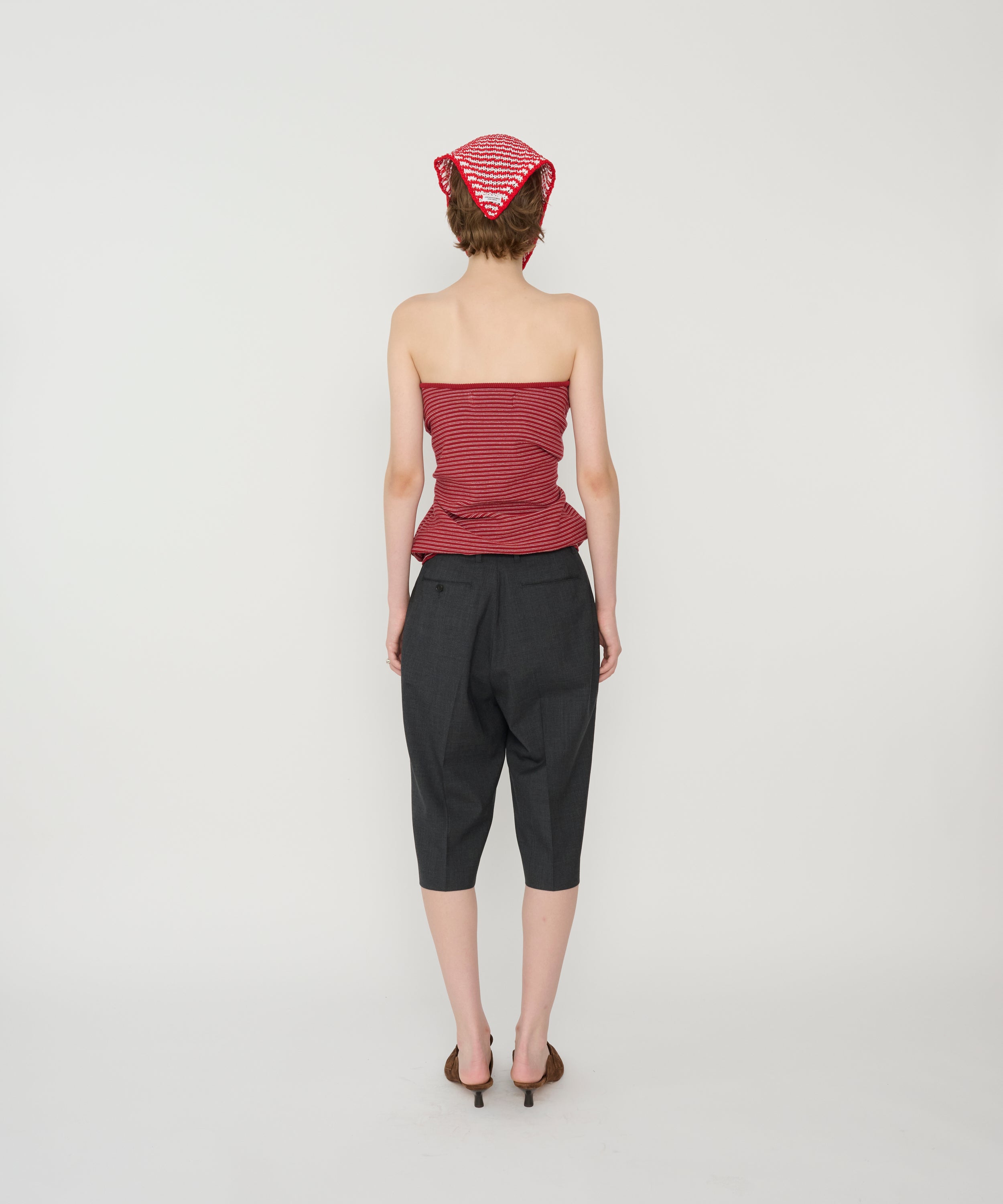 12G COTTON BORDER BOAT NECK KNIT