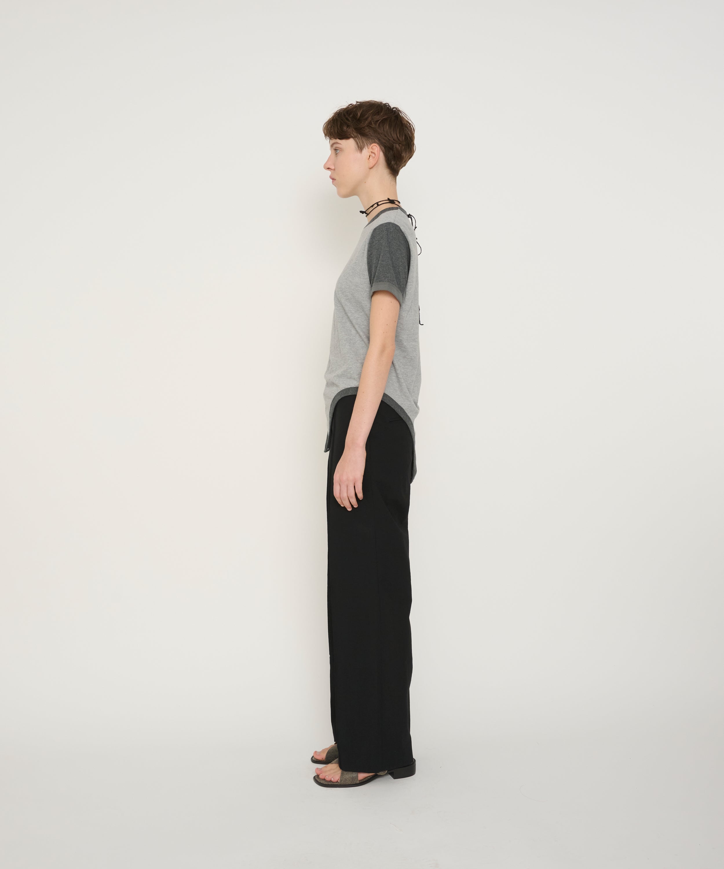 COTTON BI COLOR RINGER ROMPER T-SHIRT