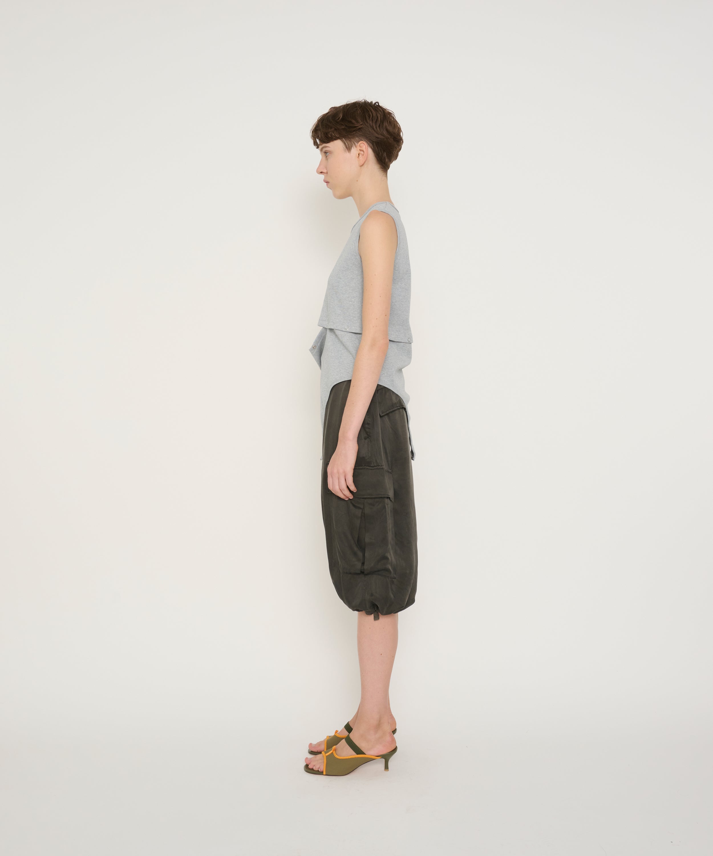 COTTON RIB SEPARATE ROMPER TANK TOP