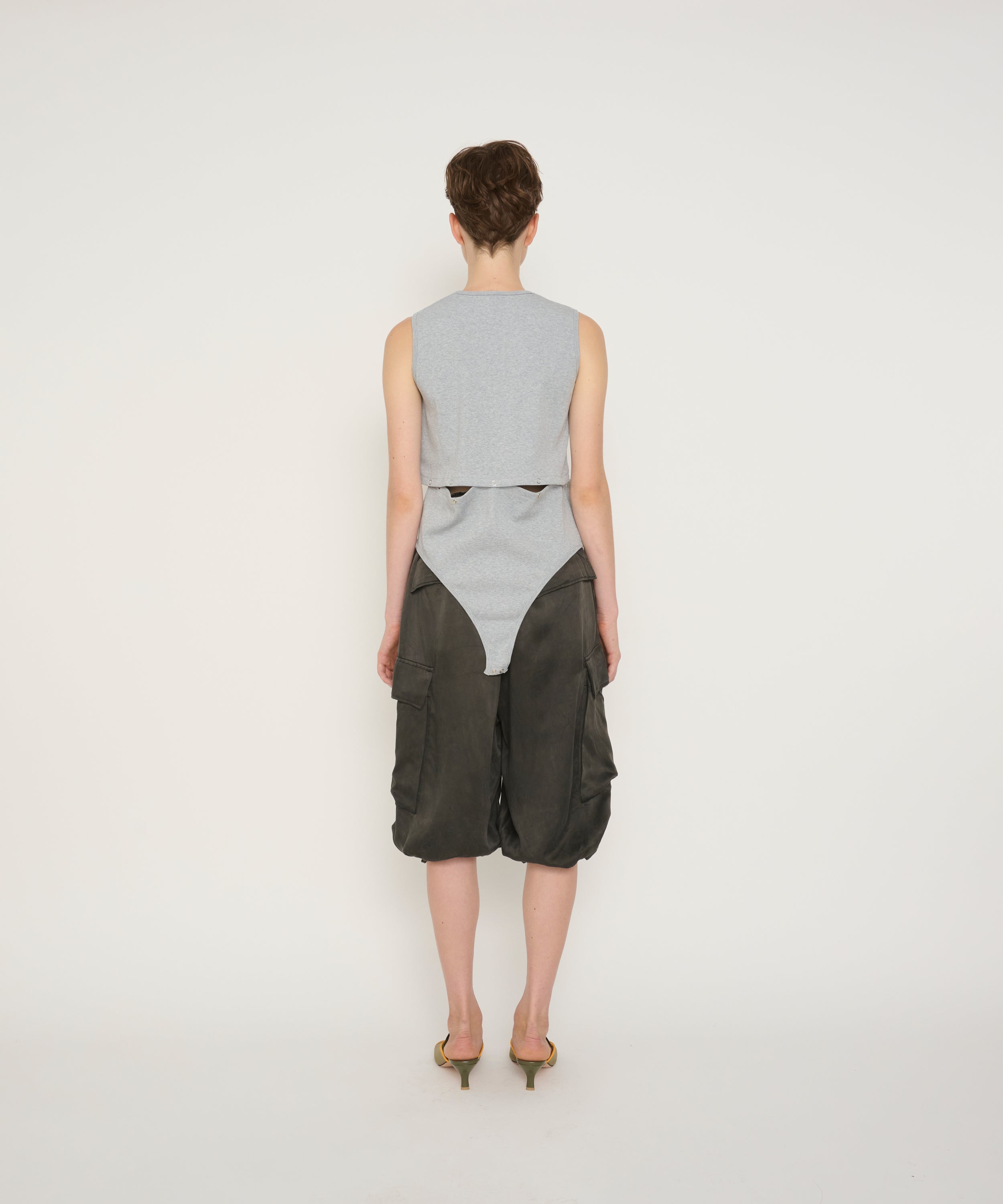 COTTON RIB SEPARATE ROMPER TANK TOP