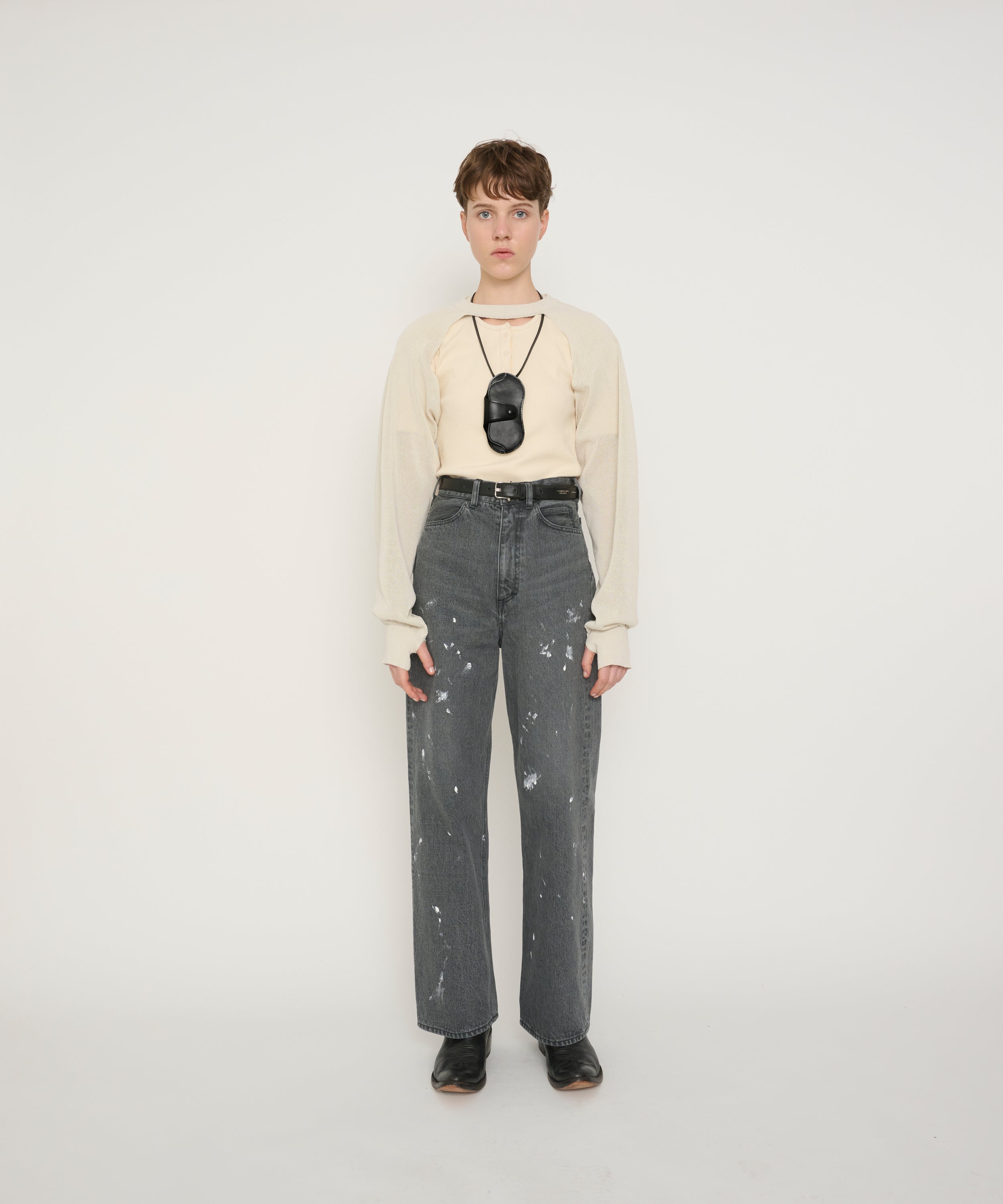 12G SLEEVE SHORT KNIT