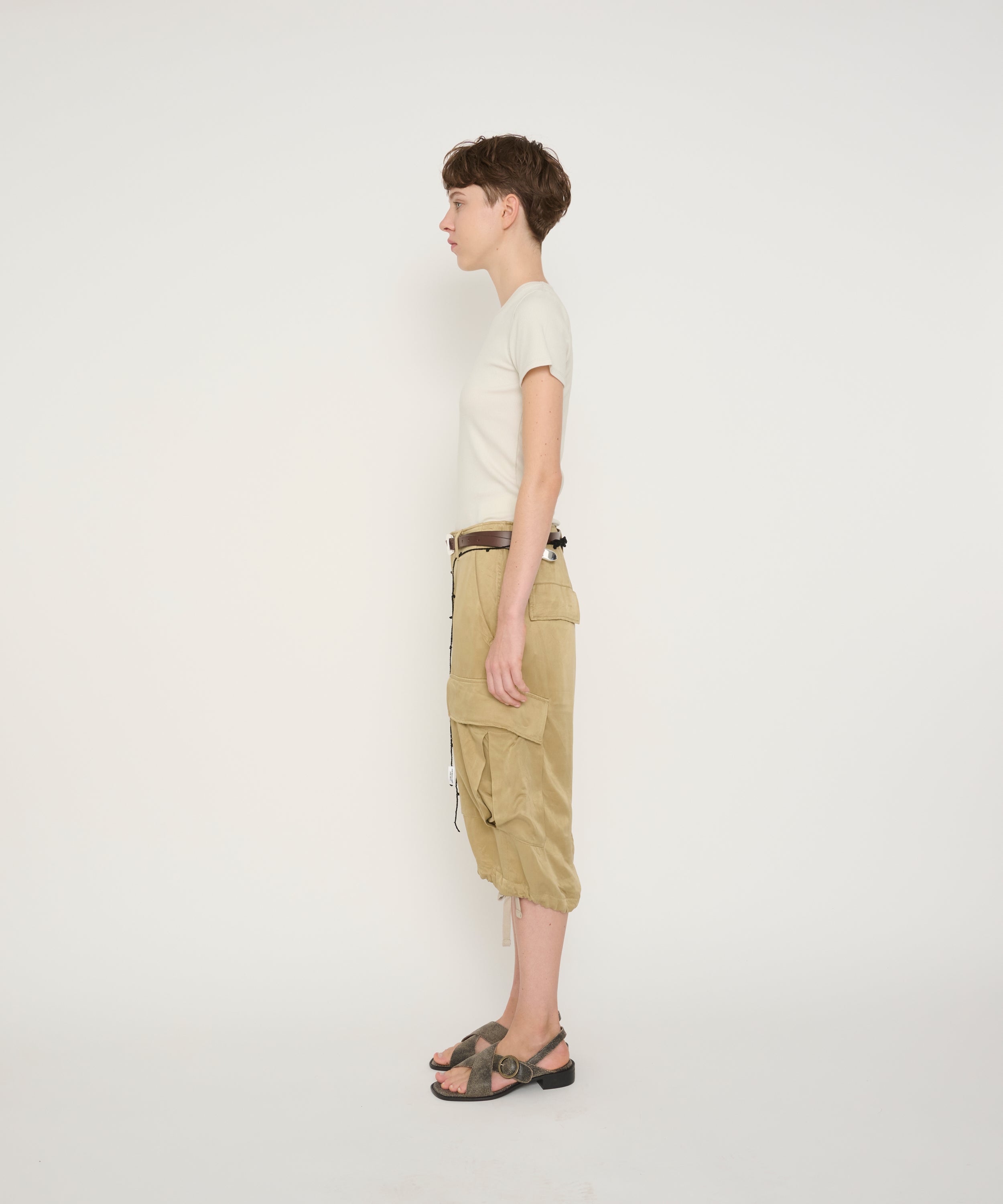 COTTON RAYON RIB COMPACT T-SHIRTS