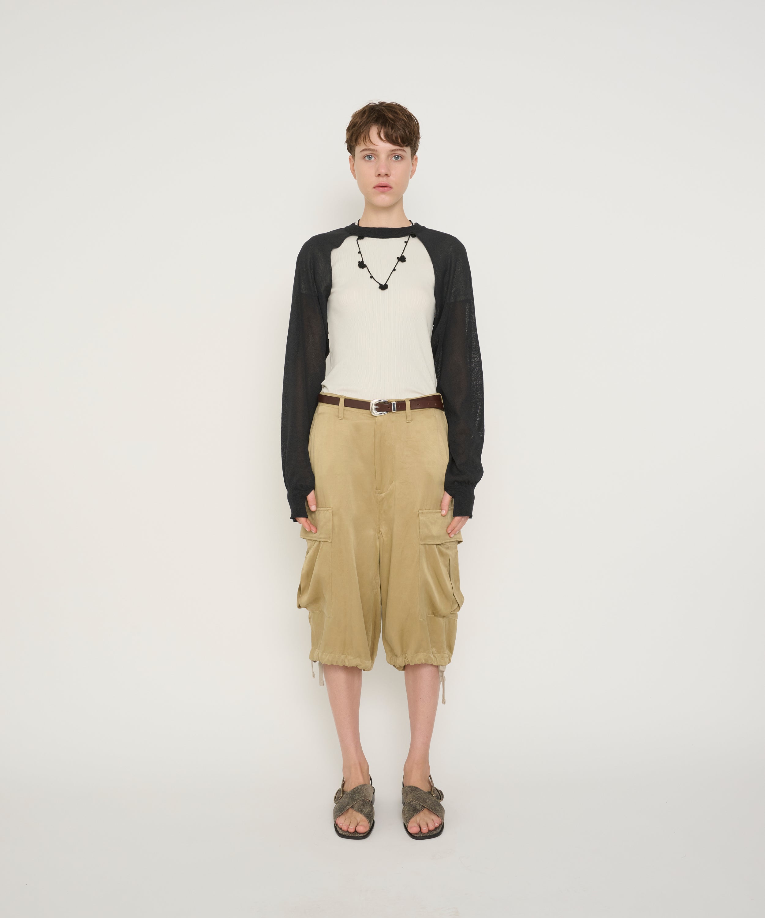 12G SLEEVE SHORT KNIT