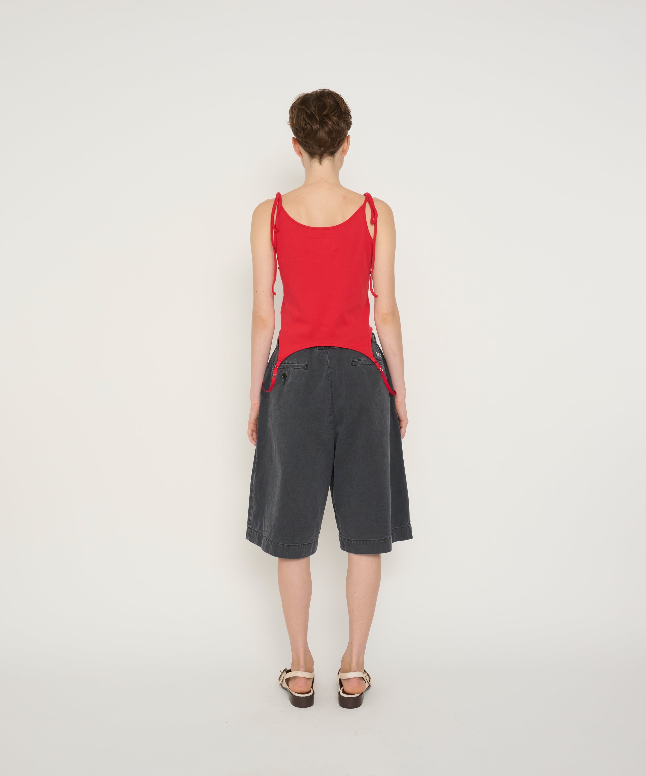 COTTON UP DOWN RIBBON CAMISOLE