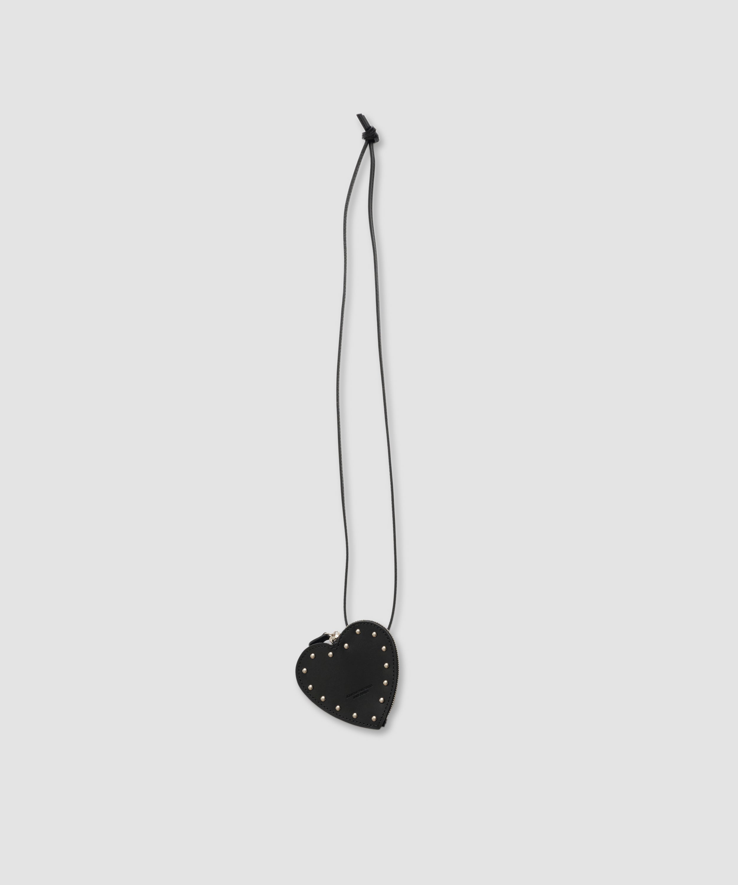 COW LEATHER STUDS HEART COIN CASE