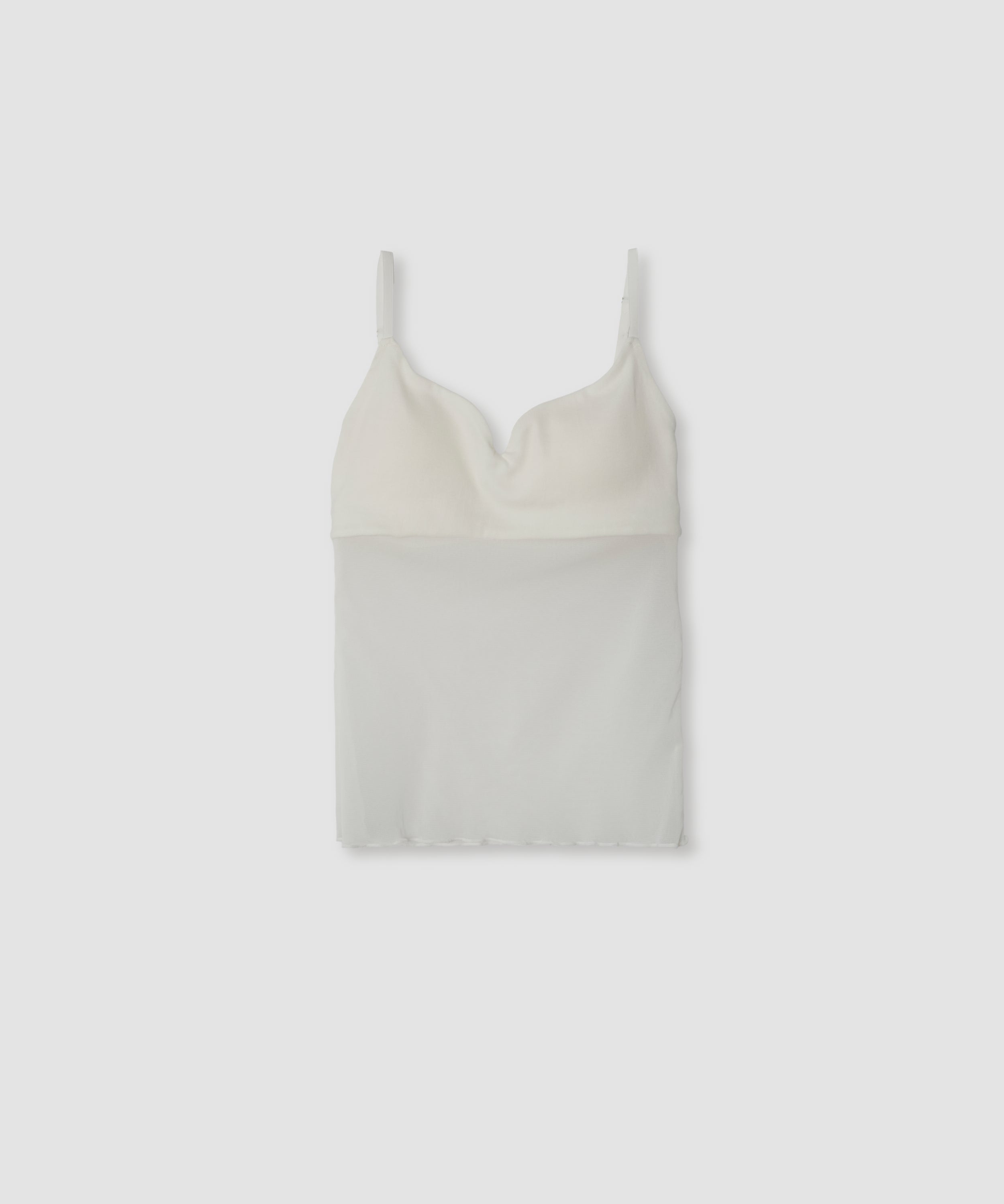 COTTON NYLON TULLE CAMISOLE