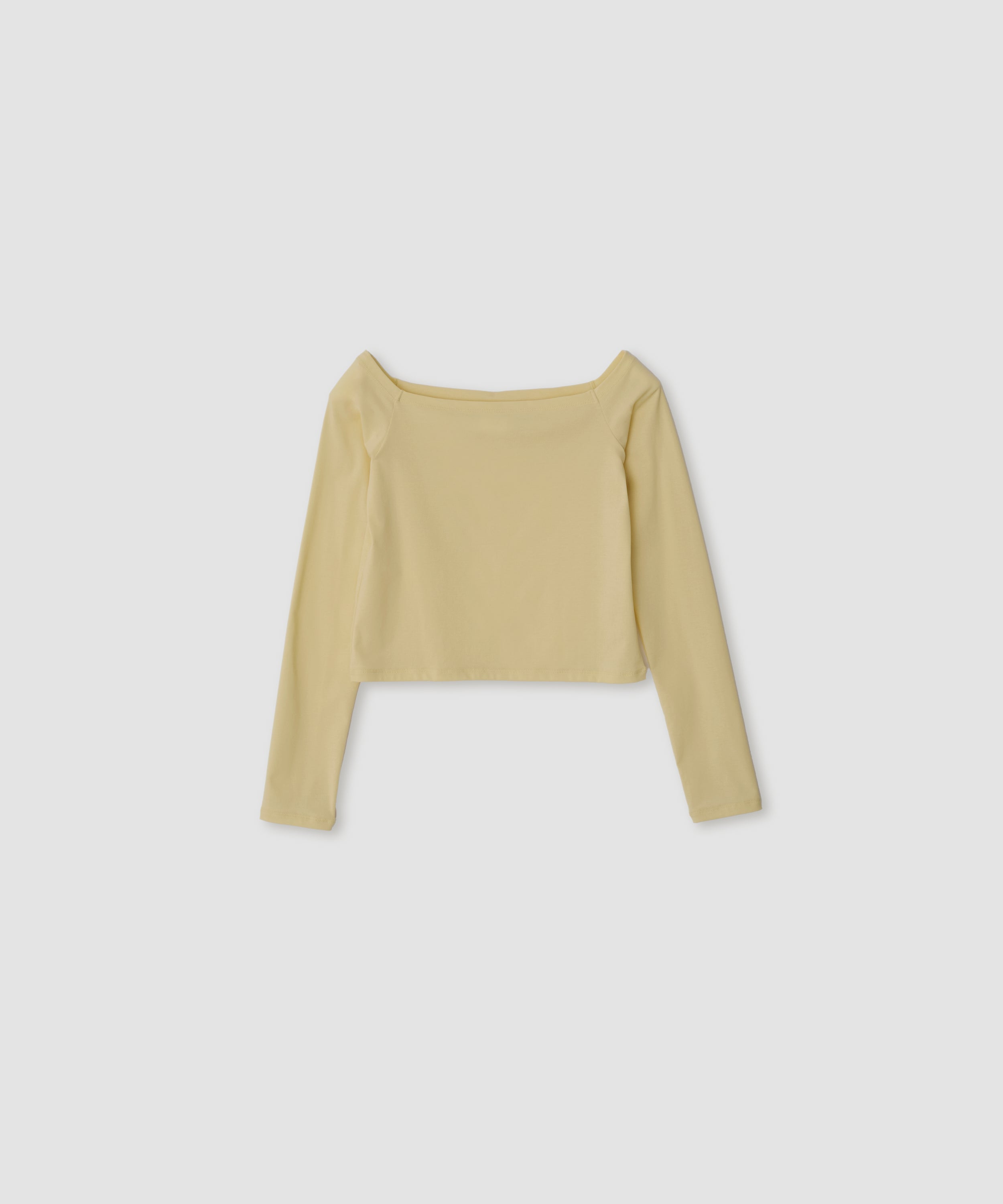 COTTON POLYURETHANE OFF SHOULDER PULLOVER