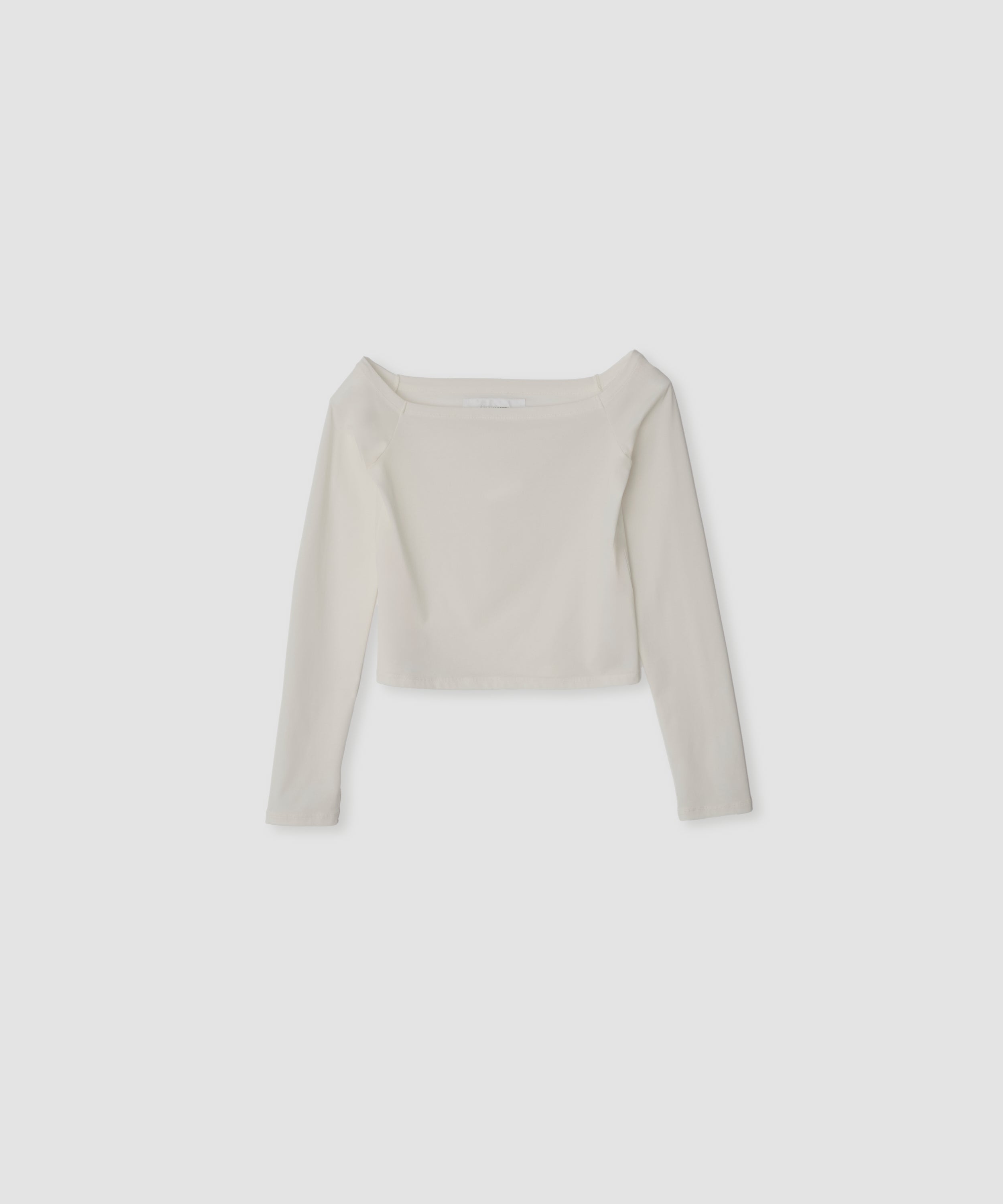 COTTON POLYURETHANE OFF SHOULDER PULLOVER