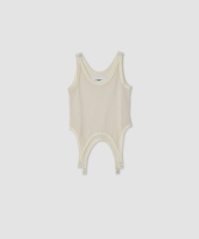 COTTON POLYESTER MESH UP DOWN TANK TOP