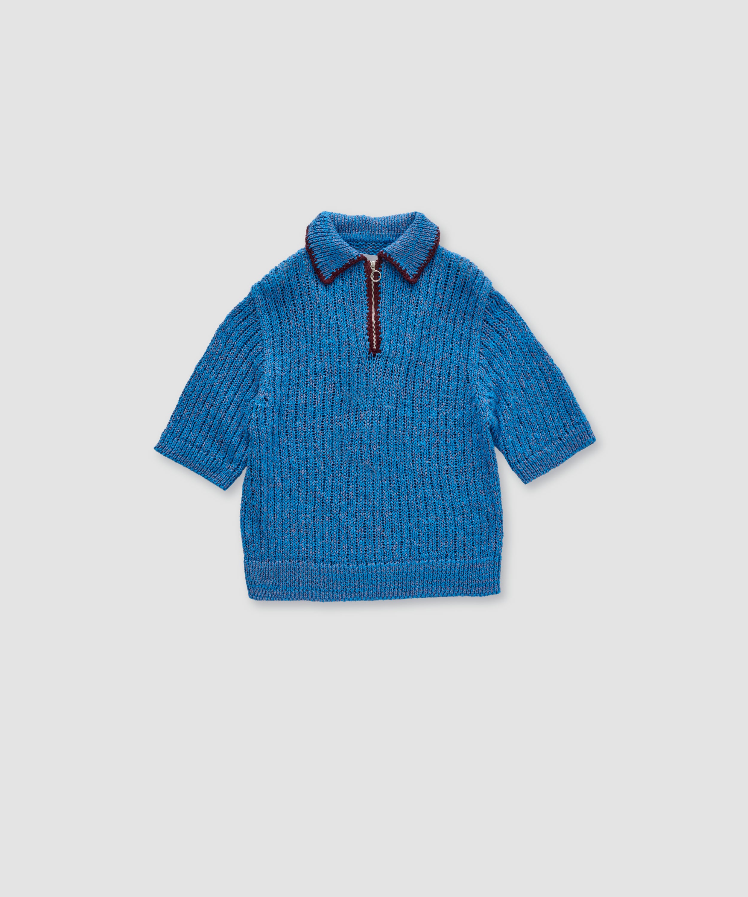 3G KNIT HALF ZIP POLO SHIRT SOLID