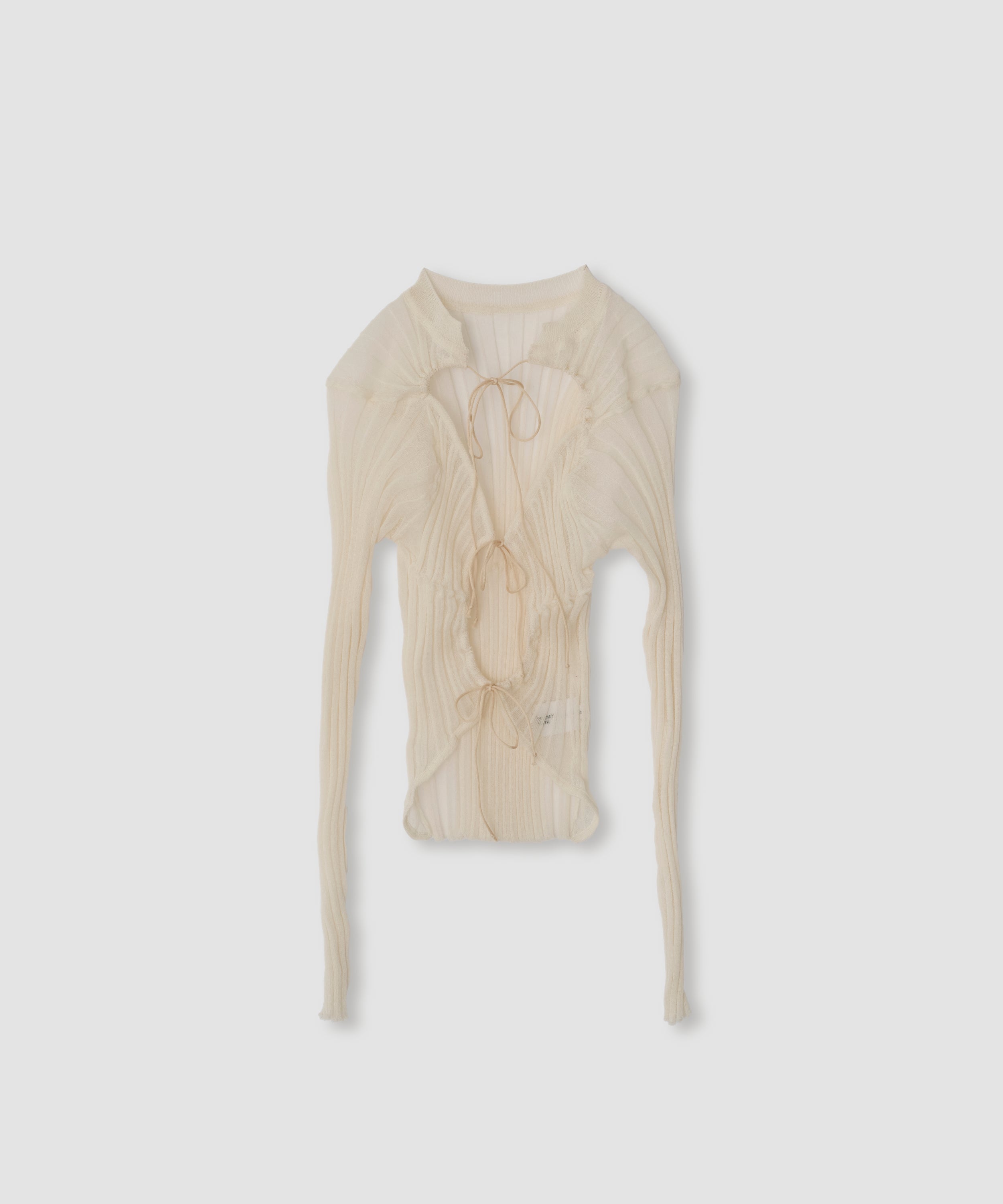 16G SHEER WIDE RIB CARDIGAN