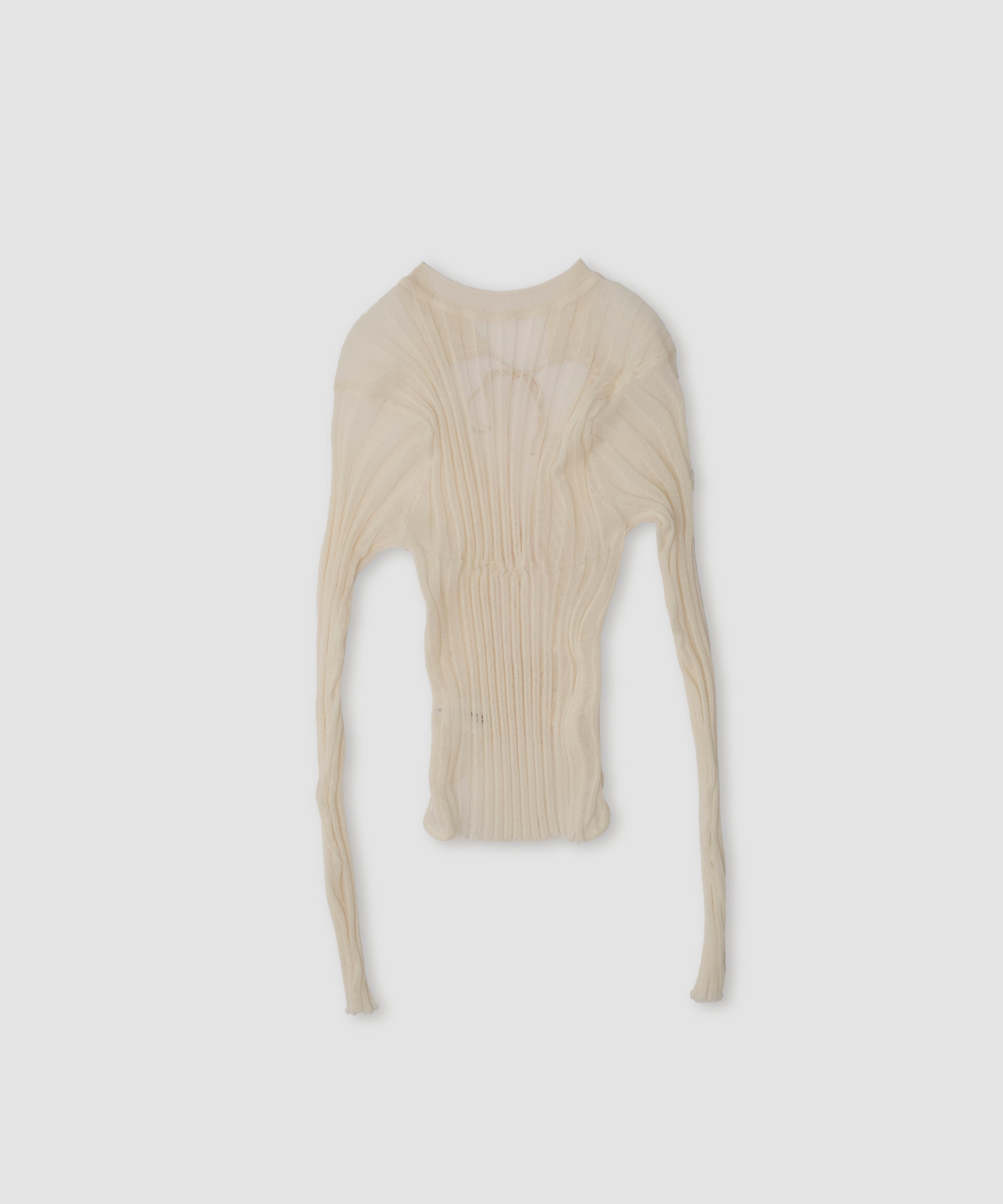 16G SHEER WIDE RIB CARDIGAN