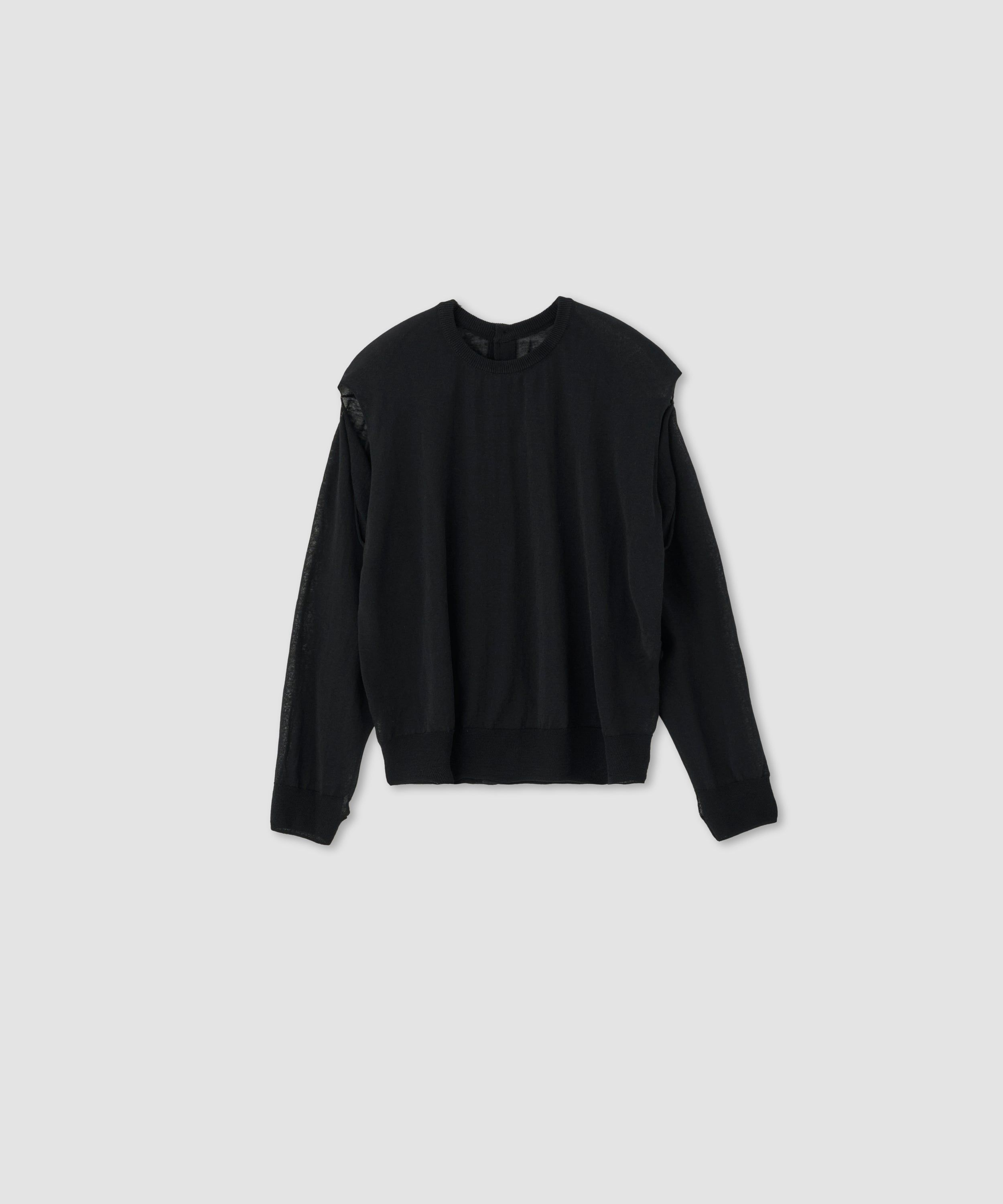 16G COTTON POLYESTER LINEN FRONT AND BACK PULLOVER