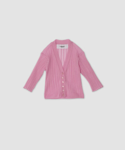16G COTTON POLYESTER SHORT CARDIGAN
