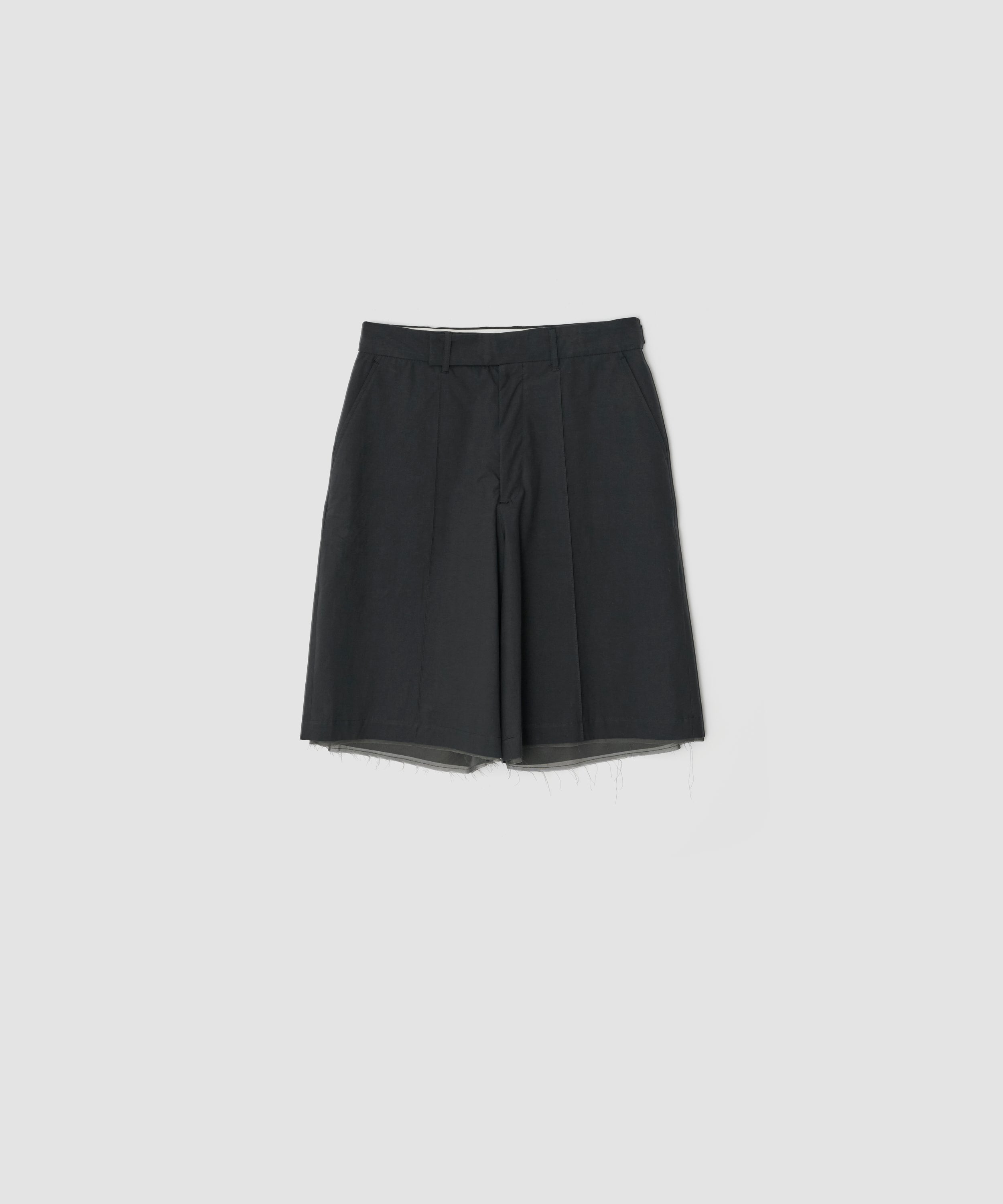 WASHED COTTON BROAD SHORT PANTS