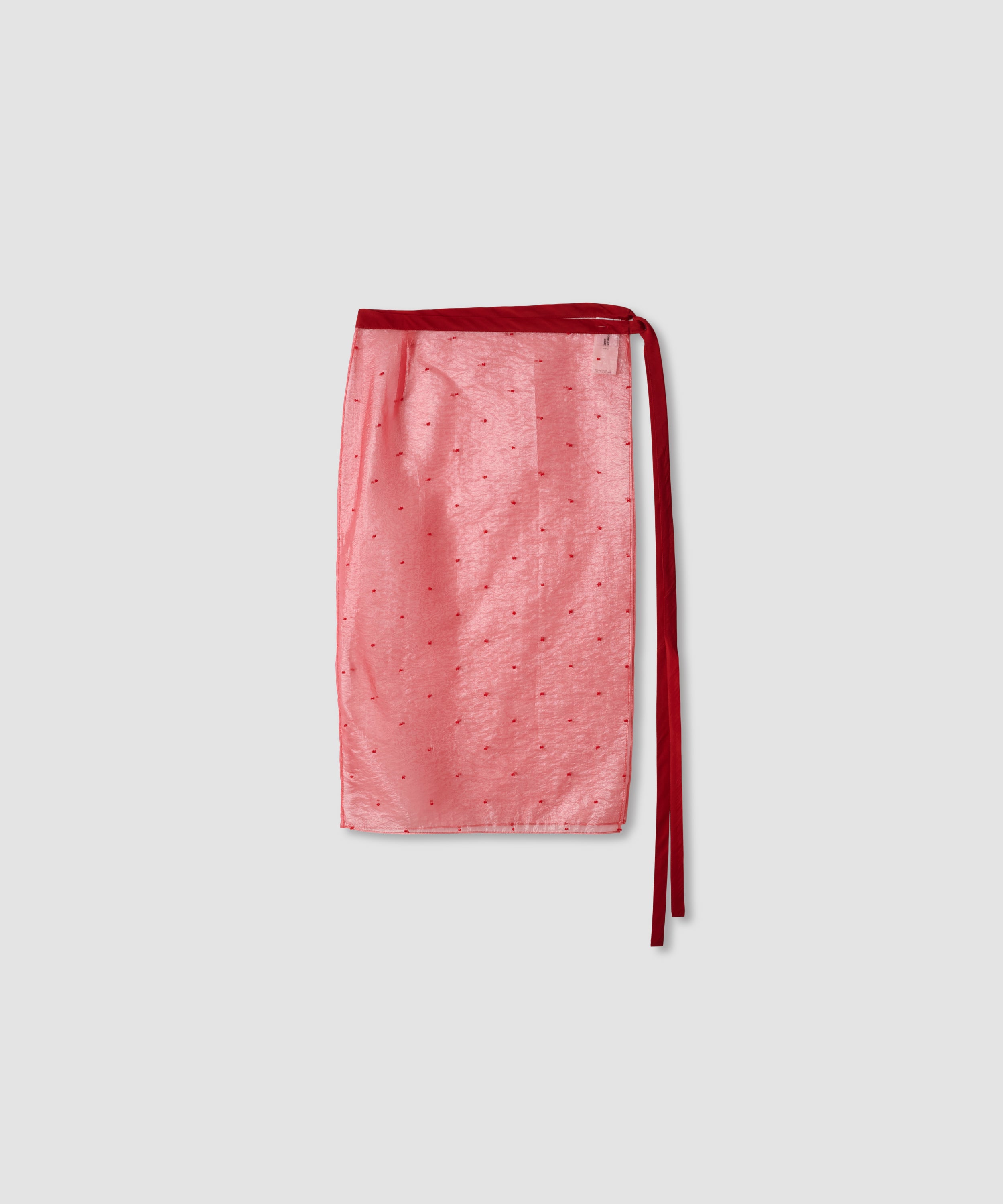 POLYESTER NYLON SHEER CUT JACQUARD WRAP SKIRT