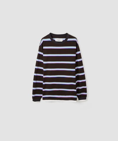 COTTON BORDER LAYERED L/S T-SHIRT