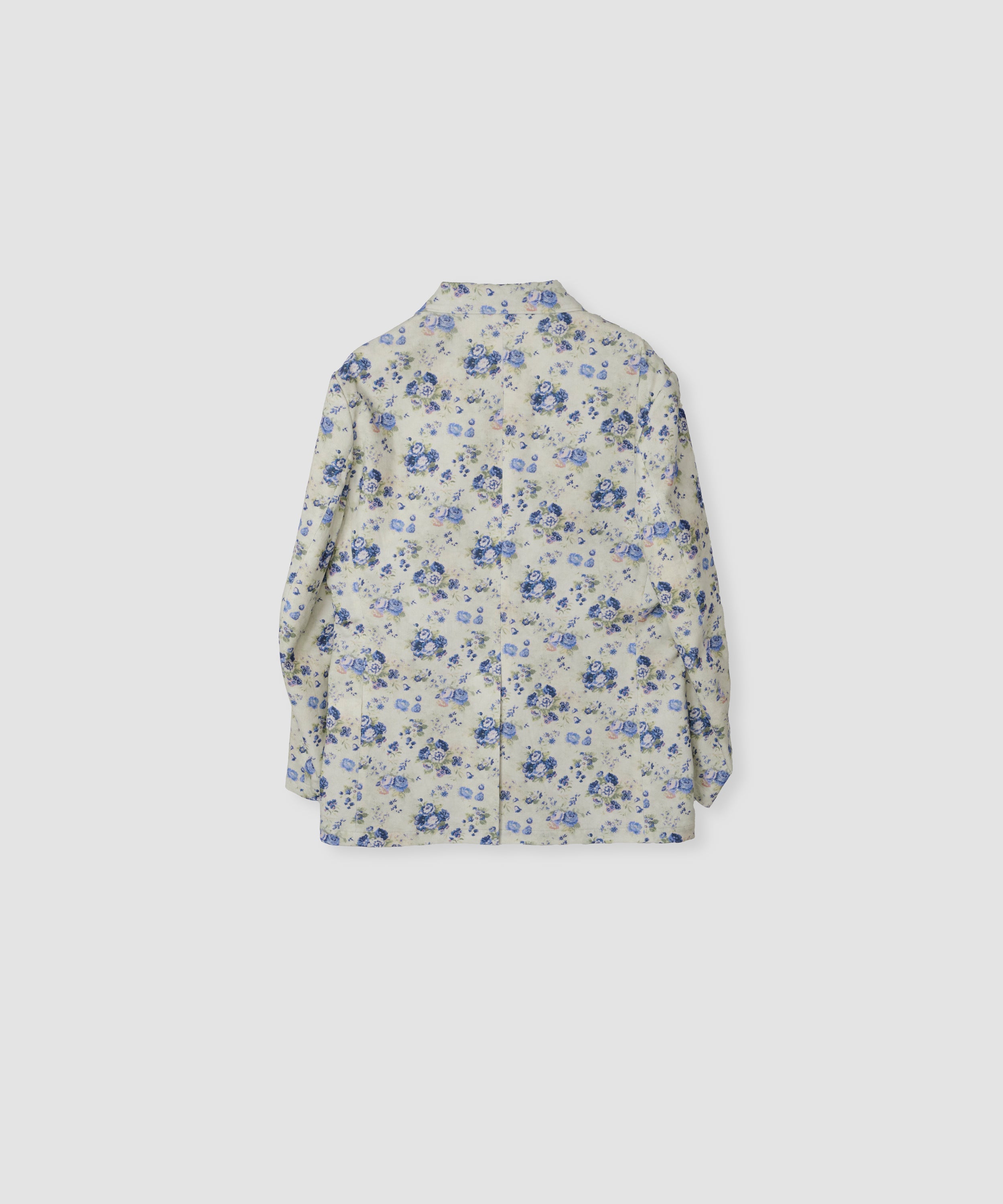 COTTON CORDUROY FLOWER PRINT TAILOR JACKET