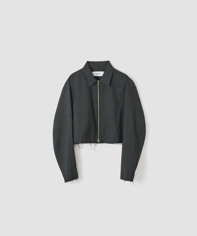 WASHABLE WOOL TROPICAL ZIP BLOUSON