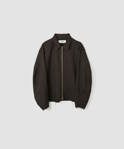 WASHABLE WOOL TROPICAL ZIP BLOUSON