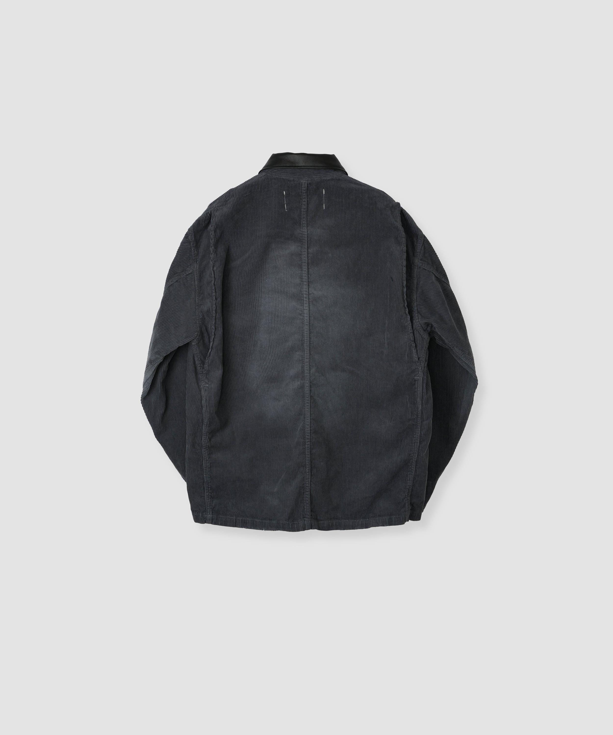 8W COTTON CORDUROY LEATHER COLLAR COVERALL