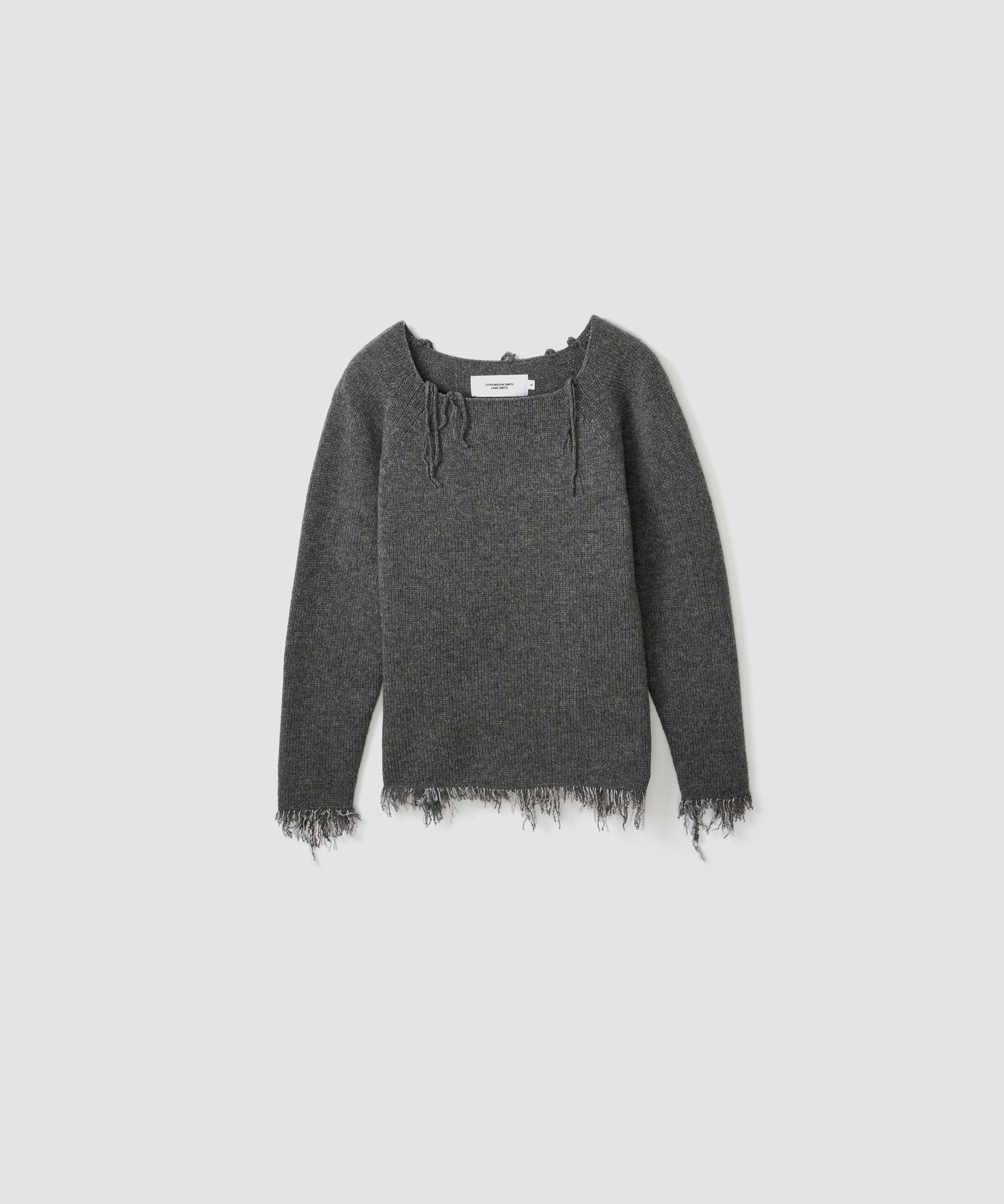5G FRAYED HEM SWEATER